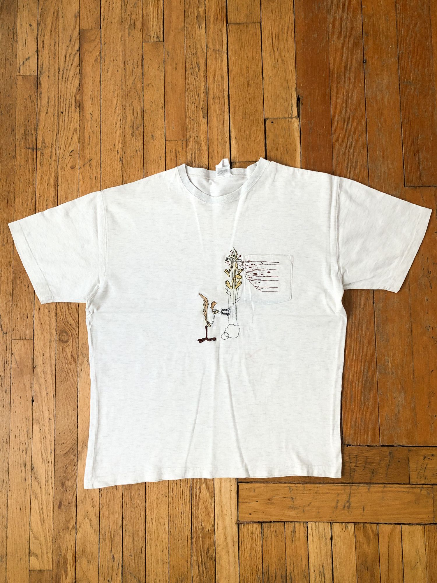 Vintage × Warner Bros 2000 Faded 'Beep, Beep' Looney Tunes T-Shirt Size US L / EU 52-54 / 3 - 2 Thumbnail