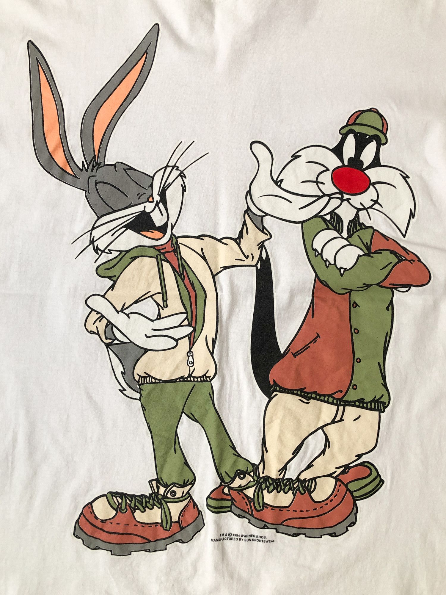 Vintage × Warner Bros 1994 Single Stitch Boxy Looney Tunes T-Shirt Size US XL / EU 56 / 4 - 3 Thumbnail