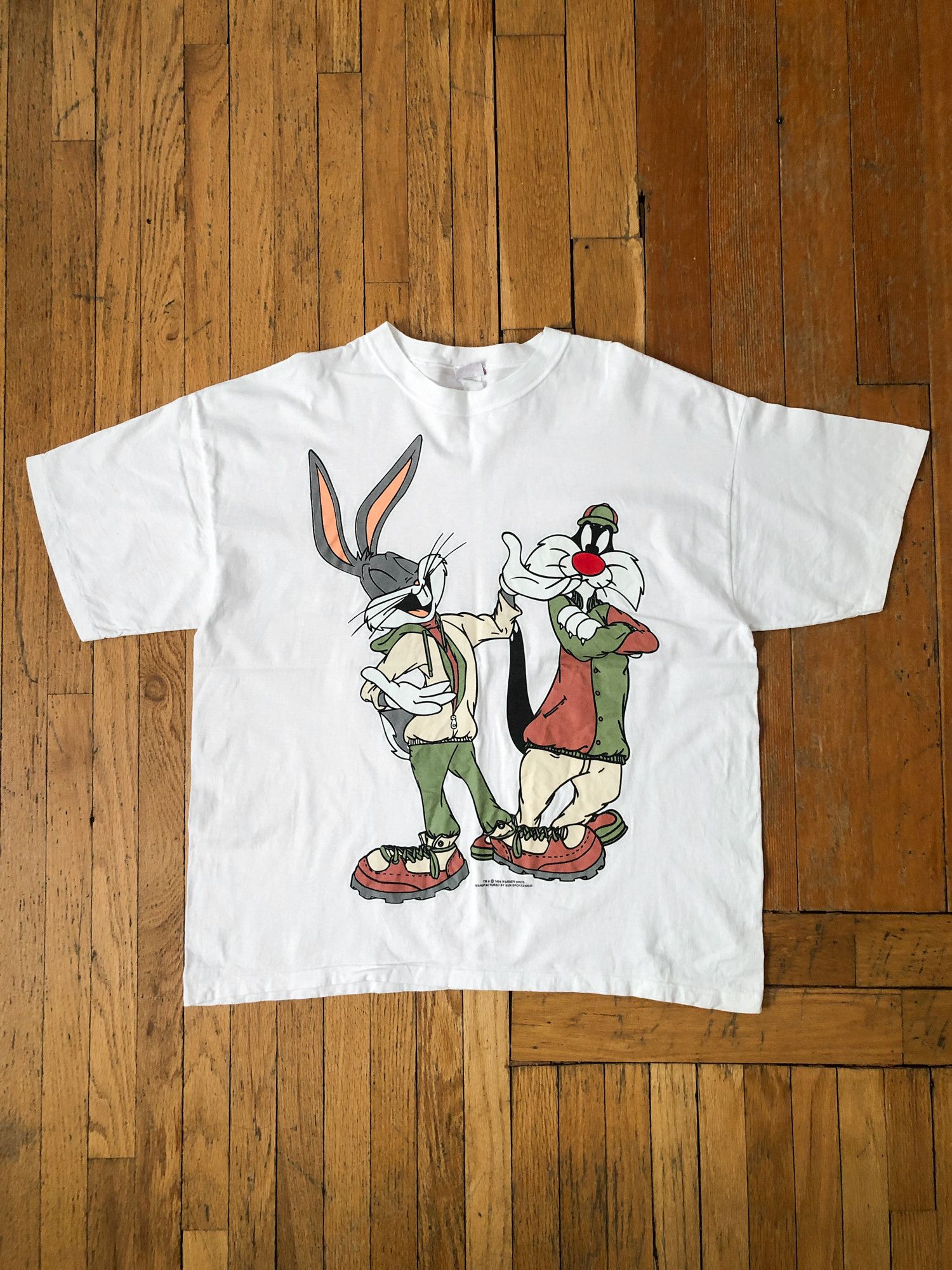 Vintage × Warner Bros 1994 Single Stitch Boxy Looney Tunes T-Shirt Size US XL / EU 56 / 4 - 2 Thumbnail