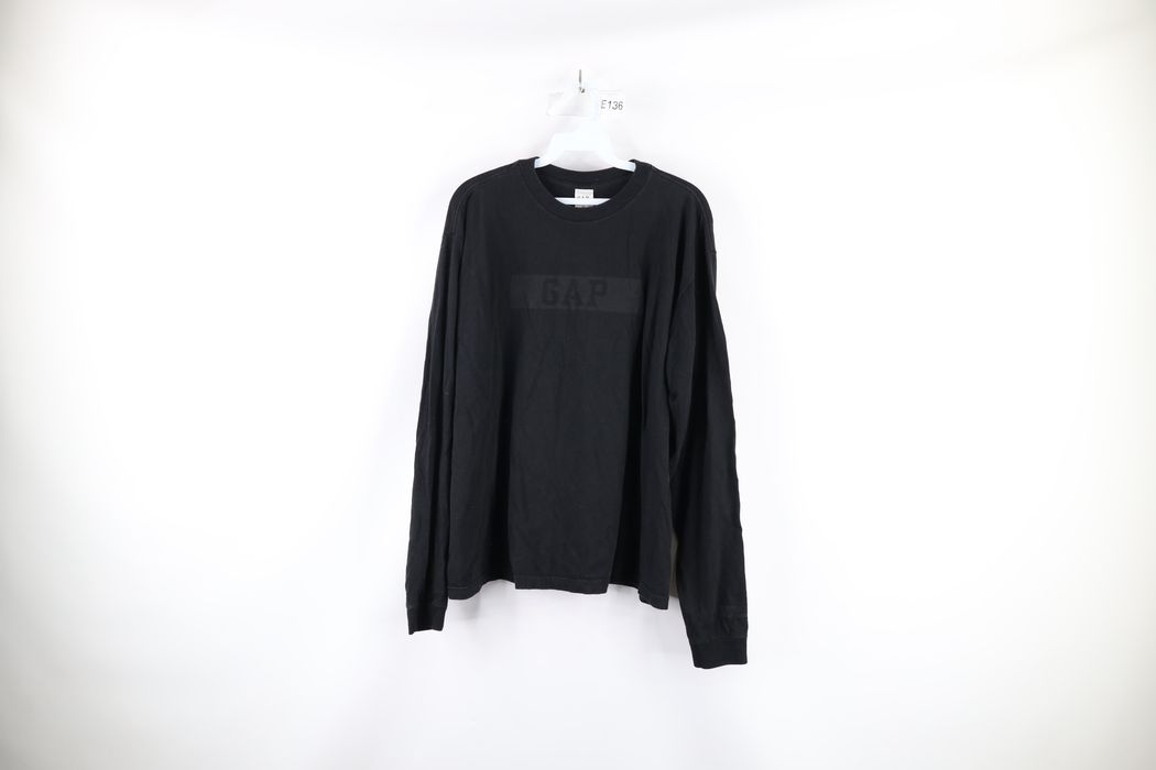 Vintage Vintage 90s Gap Out Box Logo Long Sleeve T-Shirt Black USA