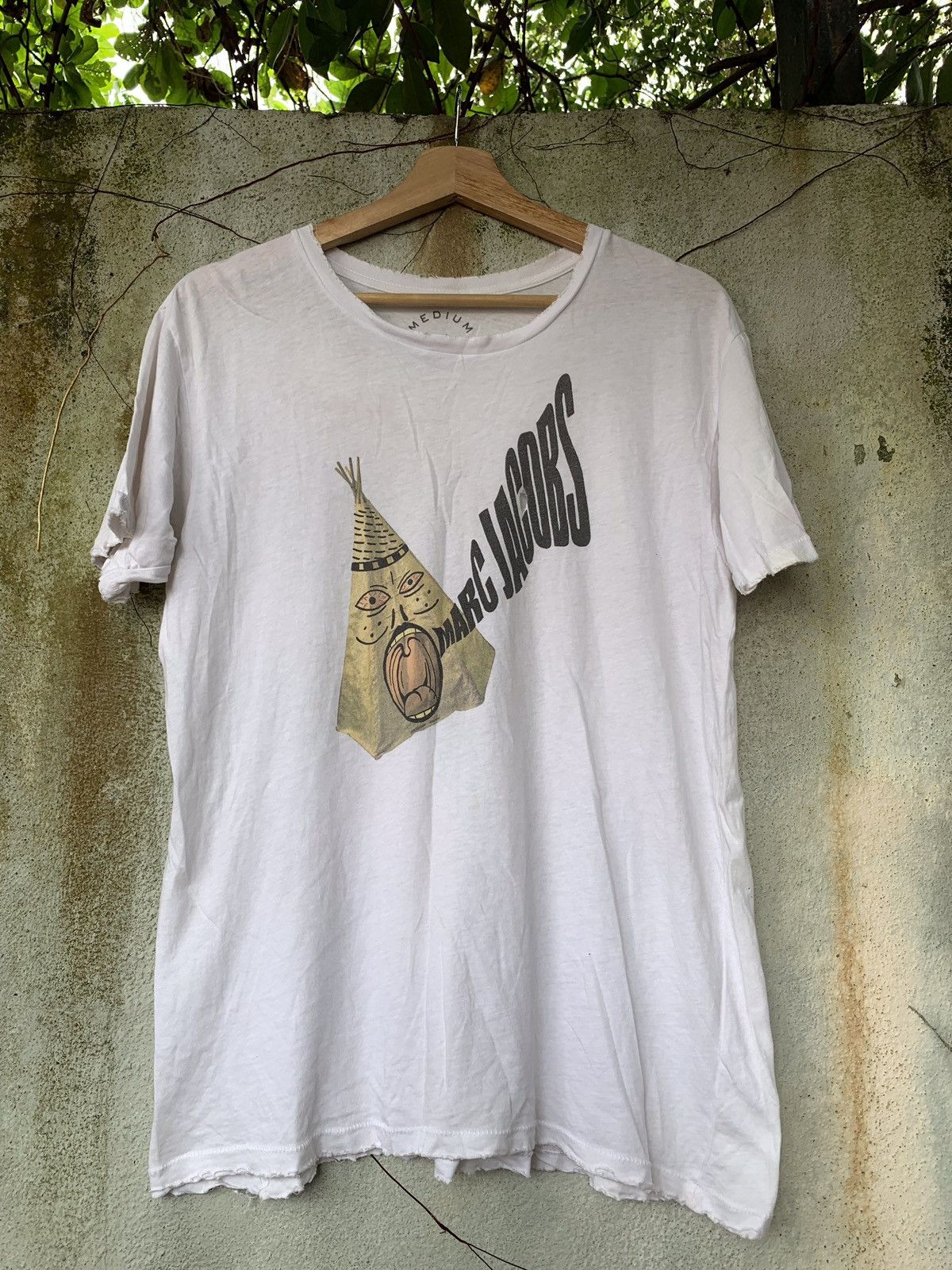 Marc Jacobs × Vintage Marc Jacobs Distresses Classic Thin Shirt Size US M / EU 48-50 / 2 - 1 Thumbnail