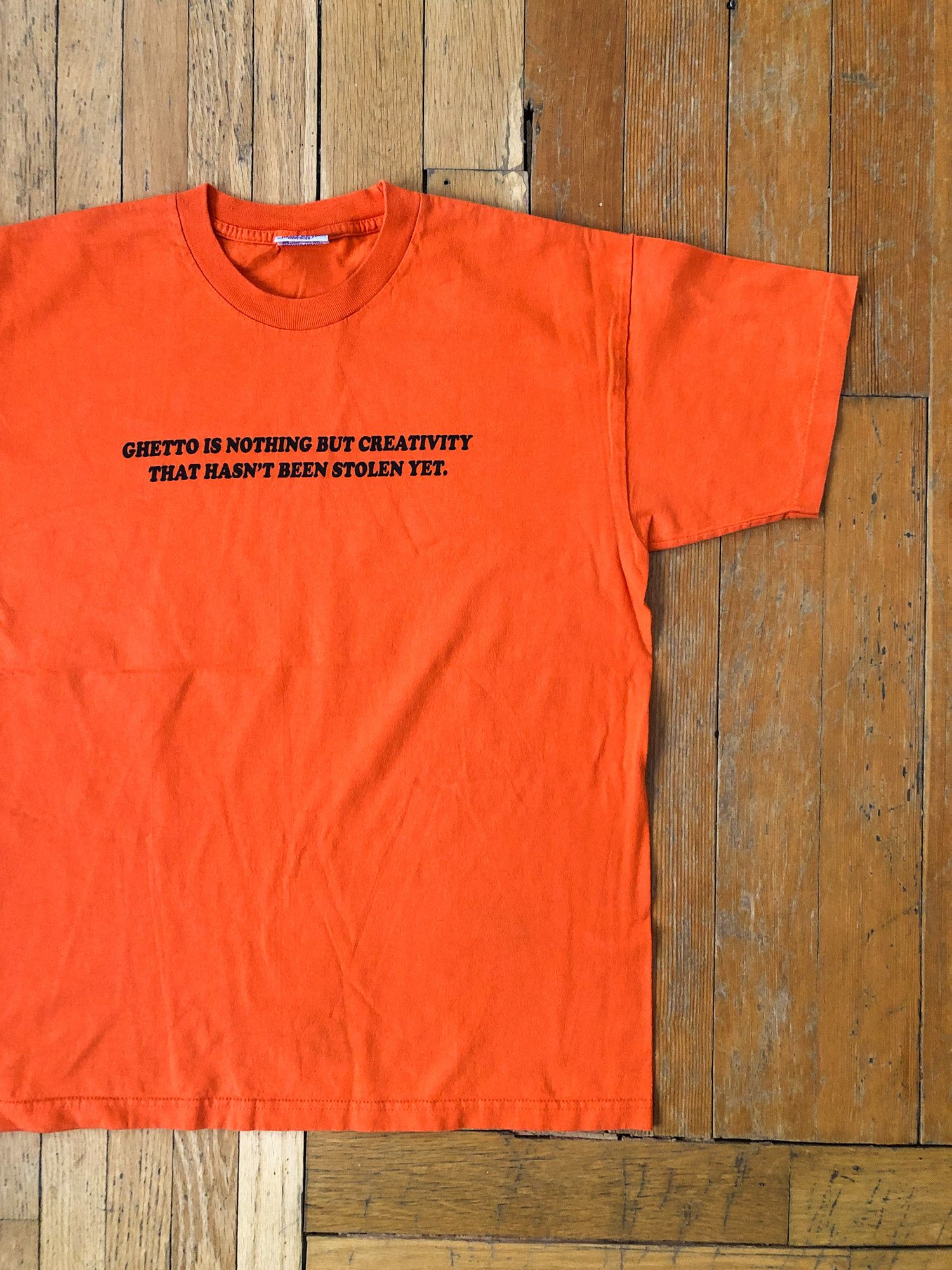 image of Made In USA x Vintage Ghetto Is Nothing But Creativity That Hasn't Been Stolen Yet in Orange (Size 