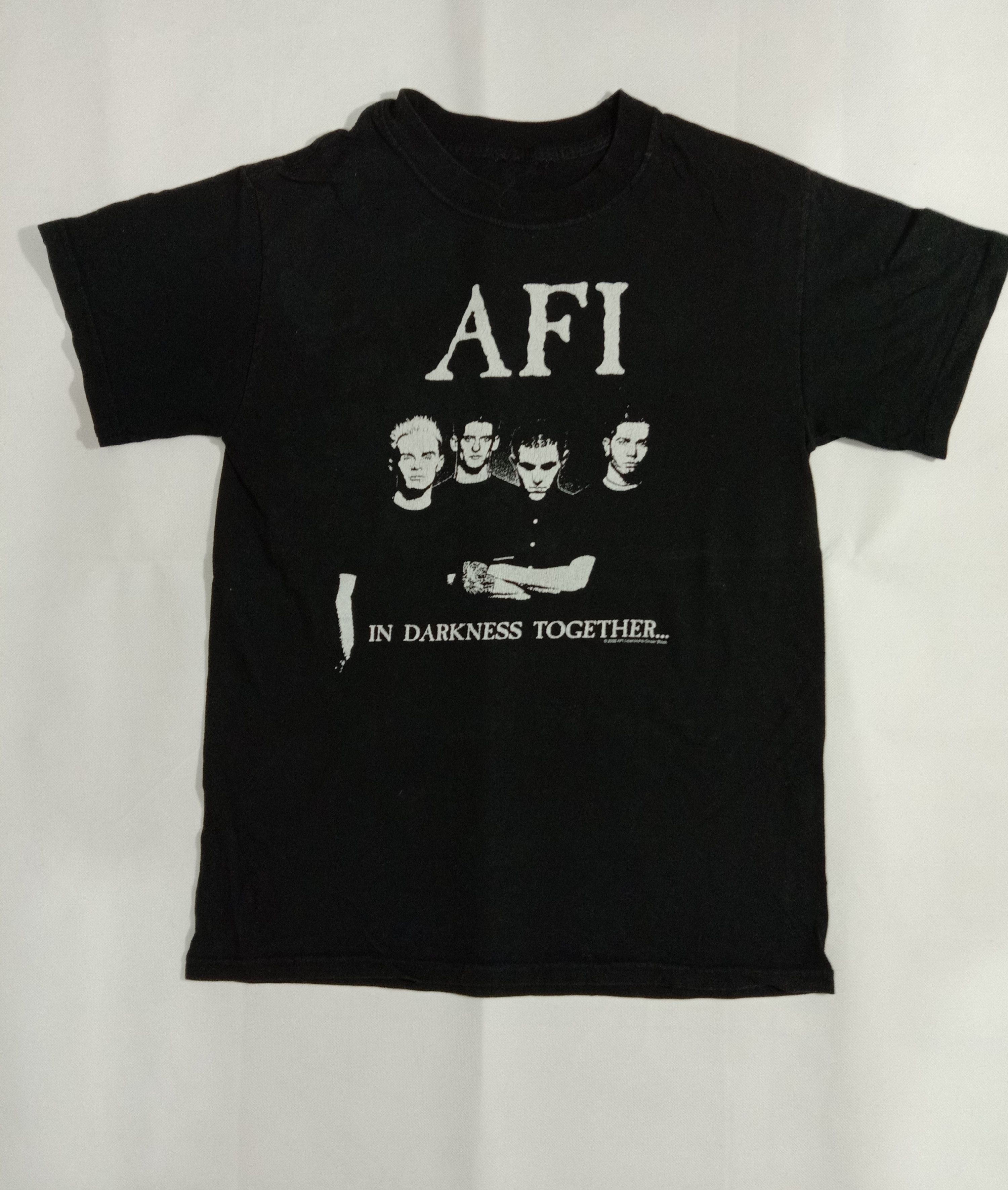 image of Band Tees x Rock T Shirt Vintage 90's Y2K Afi A Fire Inside Punk Rock Band (A2) in Black (Size Smal