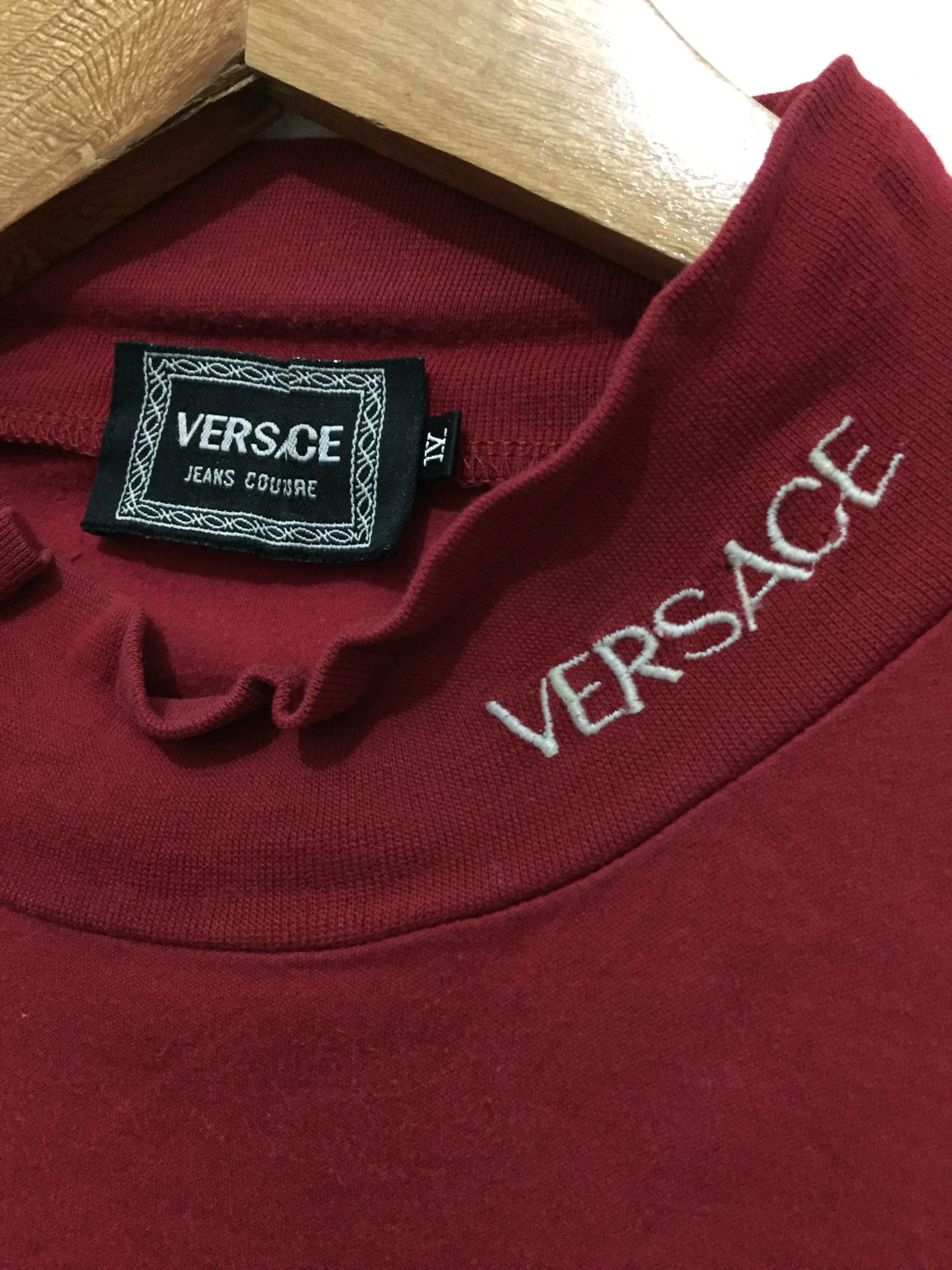 Versace × Versace Jeans Couture 90's Versace short Turtle neck embroidered logo long sleeve Size US L / EU 52-54 / 3 - 7 Thumbnail