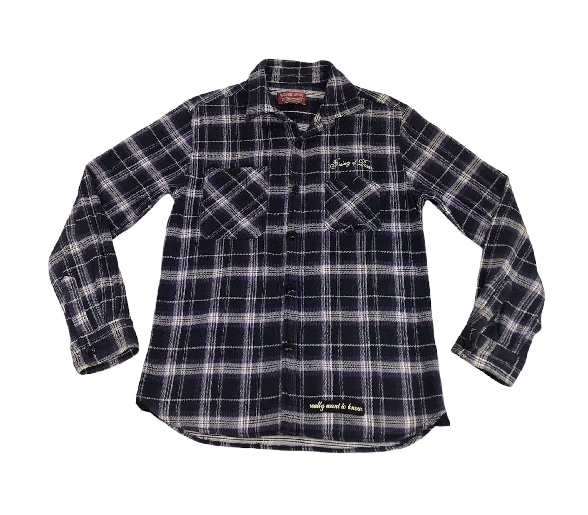 Flannel Vintage Style History of Dream Flannel Shirt Double Pockets Size US M / EU 48-50 / 2 - 1 Thumbnail