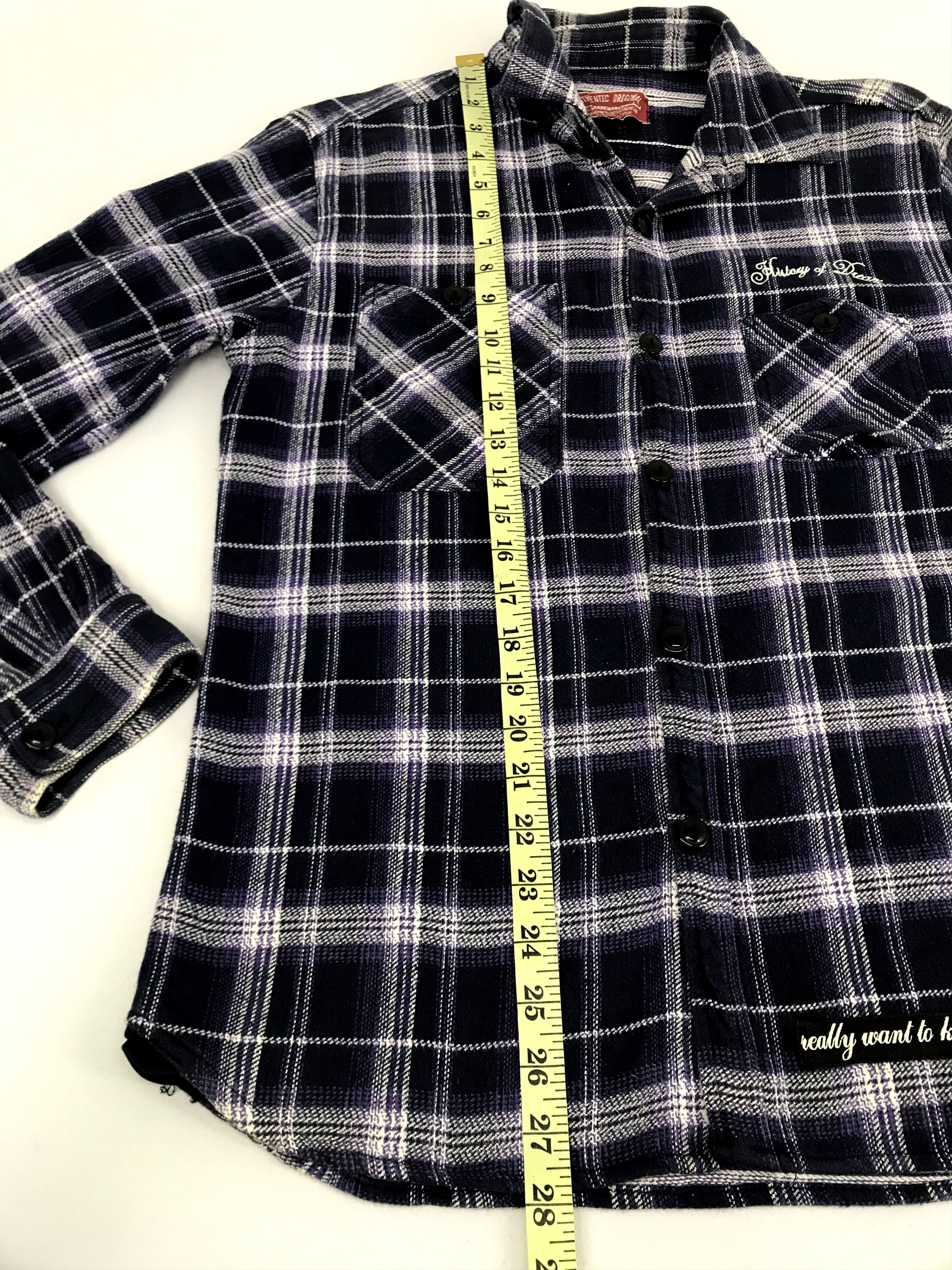 Flannel Vintage Style History of Dream Flannel Shirt Double Pockets Size US M / EU 48-50 / 2 - 10 Thumbnail