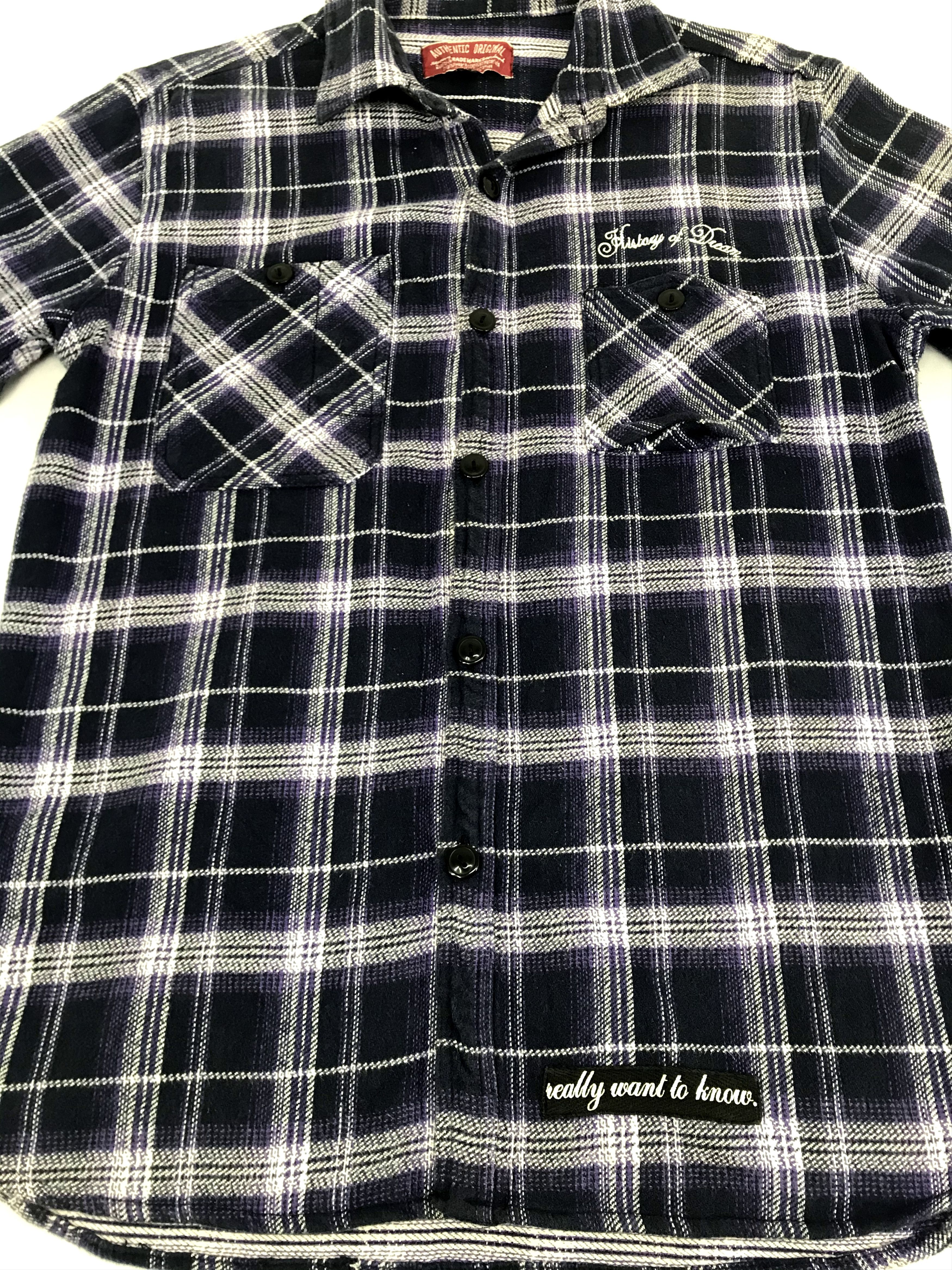 Flannel Vintage Style History of Dream Flannel Shirt Double Pockets Size US M / EU 48-50 / 2 - 3 Thumbnail