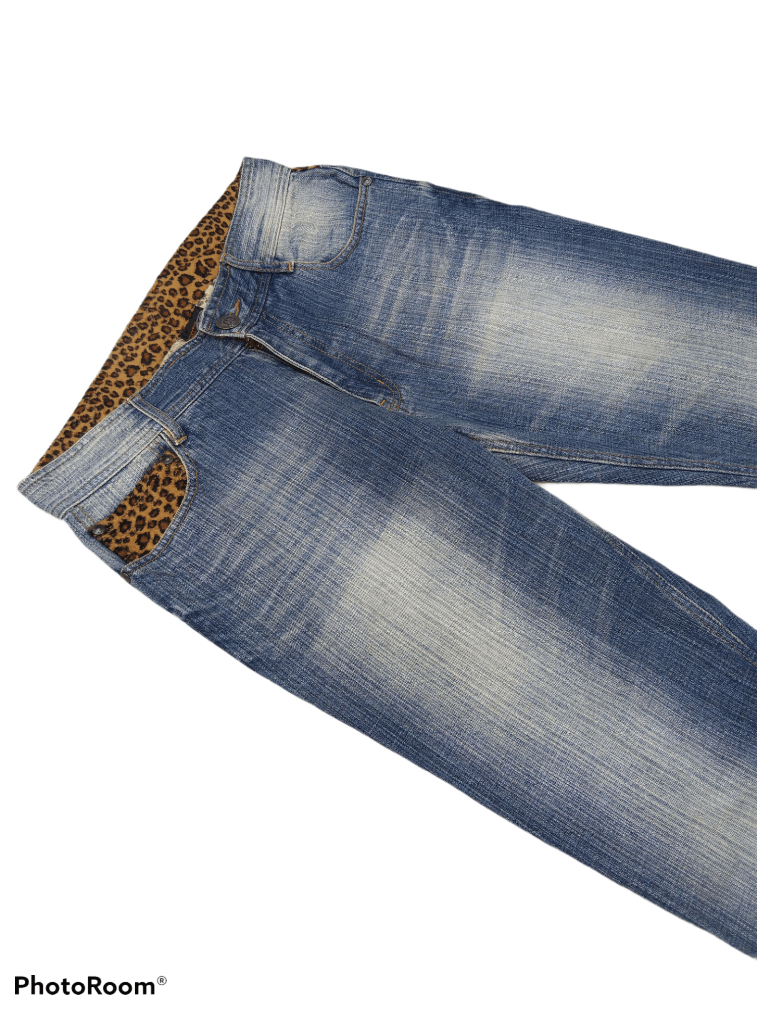 Japanese Brand COUNTER CULTURE LEOPARD BACK POCKET DENIM PANTS Size US 31 - 5 Thumbnail