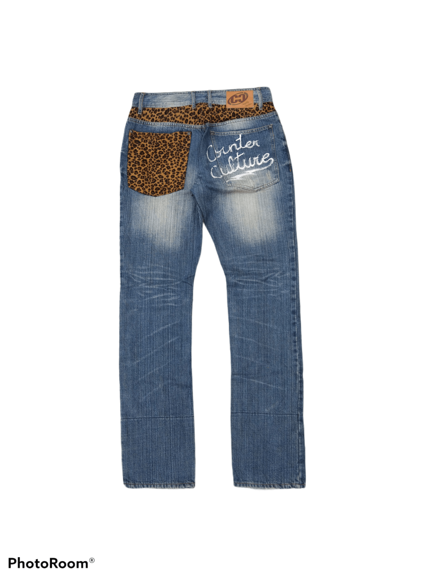 Japanese Brand COUNTER CULTURE LEOPARD BACK POCKET DENIM PANTS Size US 31 - 1 Thumbnail