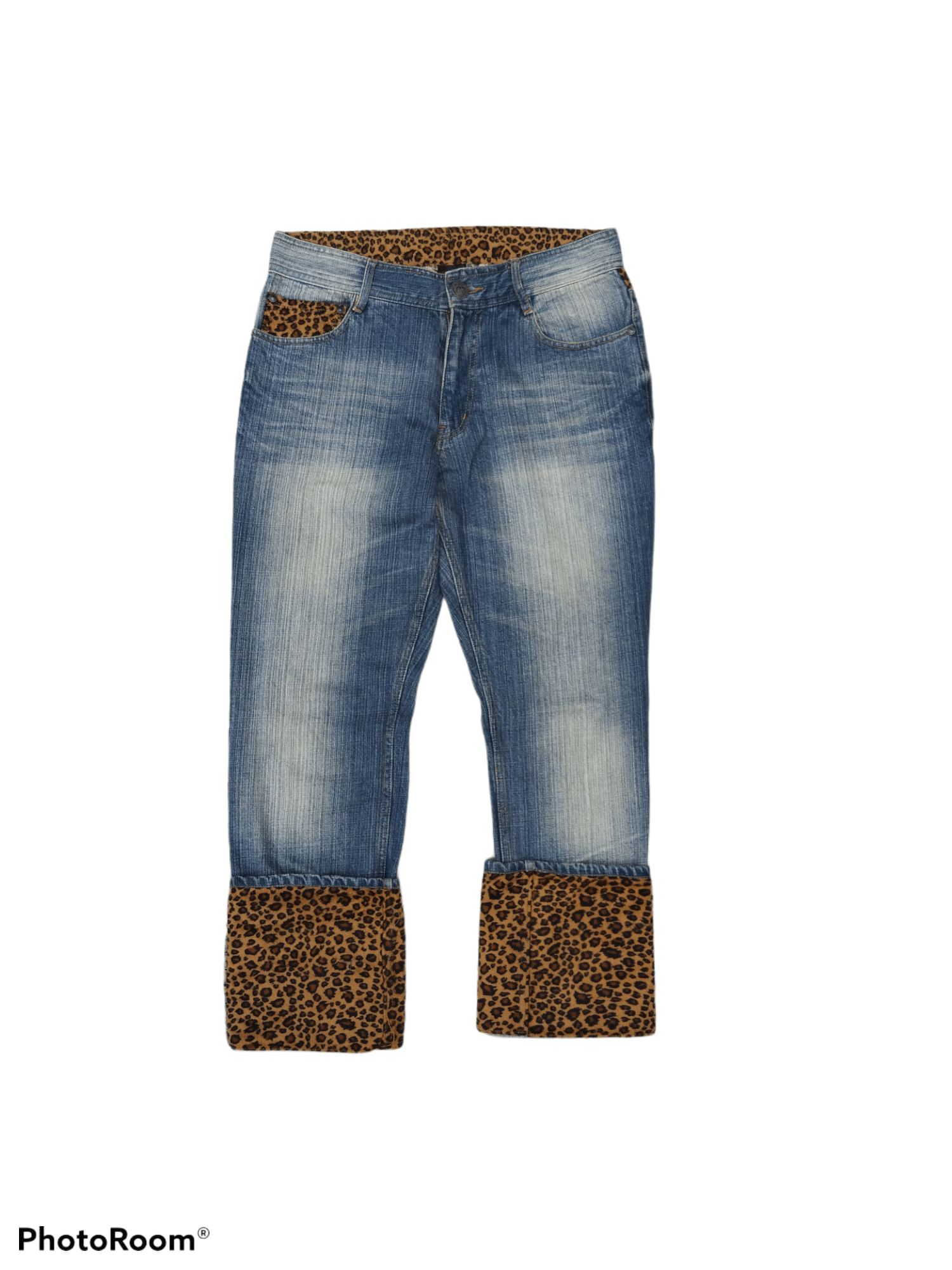 Japanese Brand COUNTER CULTURE LEOPARD BACK POCKET DENIM PANTS Size US 31 - 9 Thumbnail
