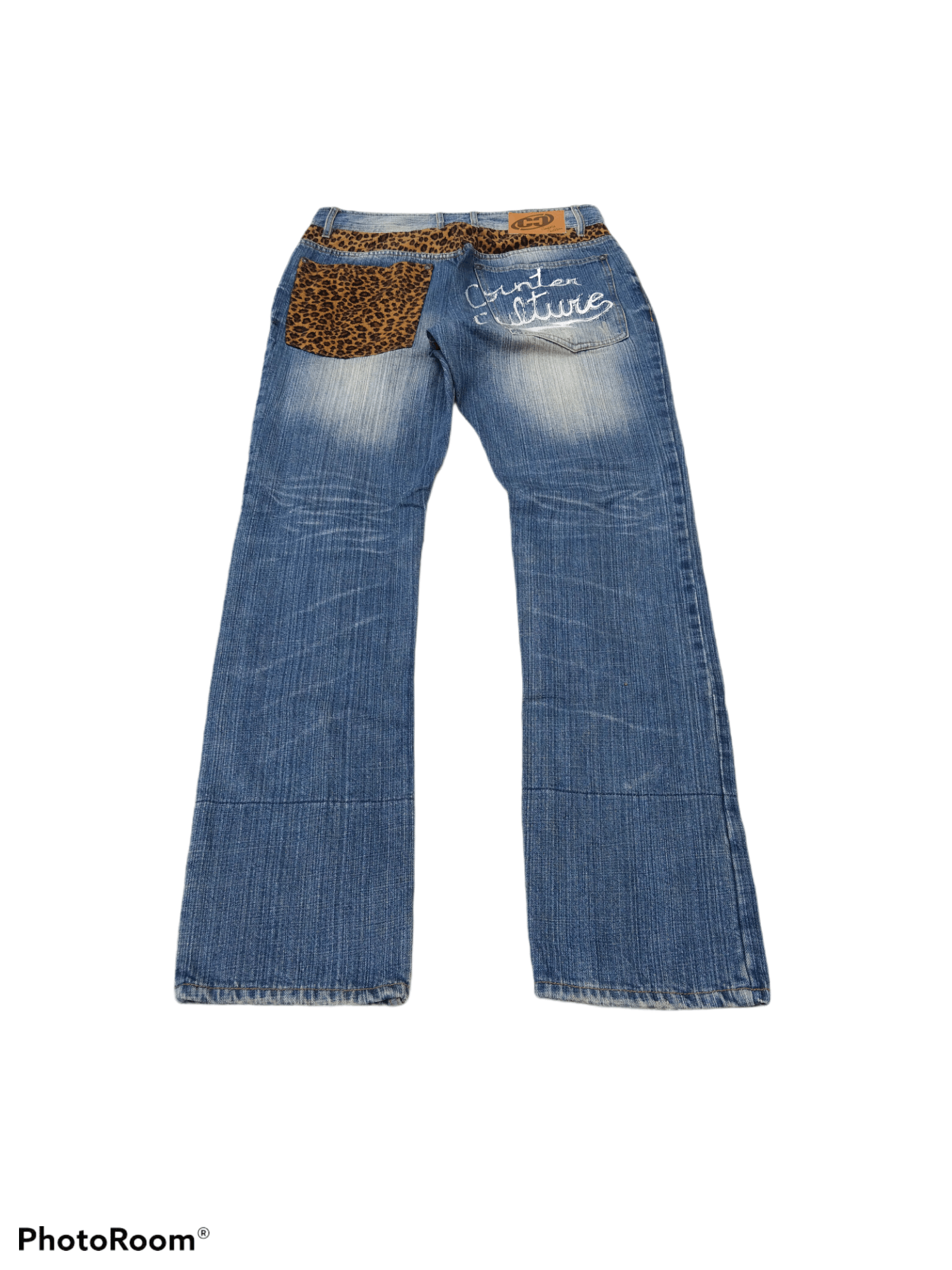 Japanese Brand COUNTER CULTURE LEOPARD BACK POCKET DENIM PANTS Size US 31 - 7 Thumbnail