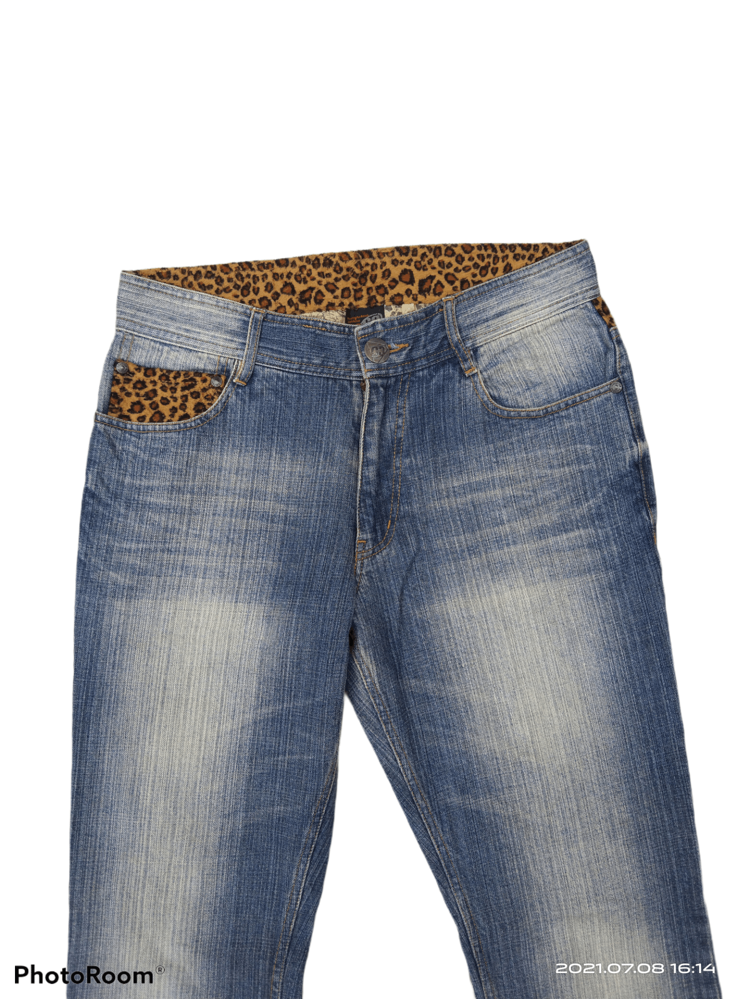 Japanese Brand COUNTER CULTURE LEOPARD BACK POCKET DENIM PANTS Size US 31 - 4 Thumbnail