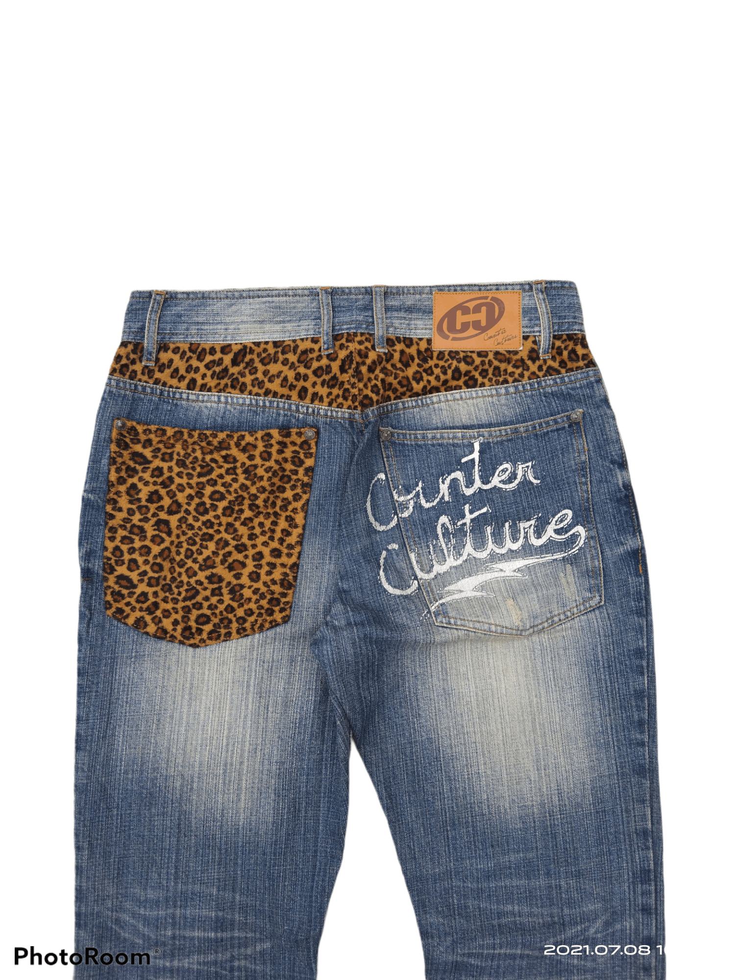 Japanese Brand COUNTER CULTURE LEOPARD BACK POCKET DENIM PANTS Size US 31 - 3 Thumbnail