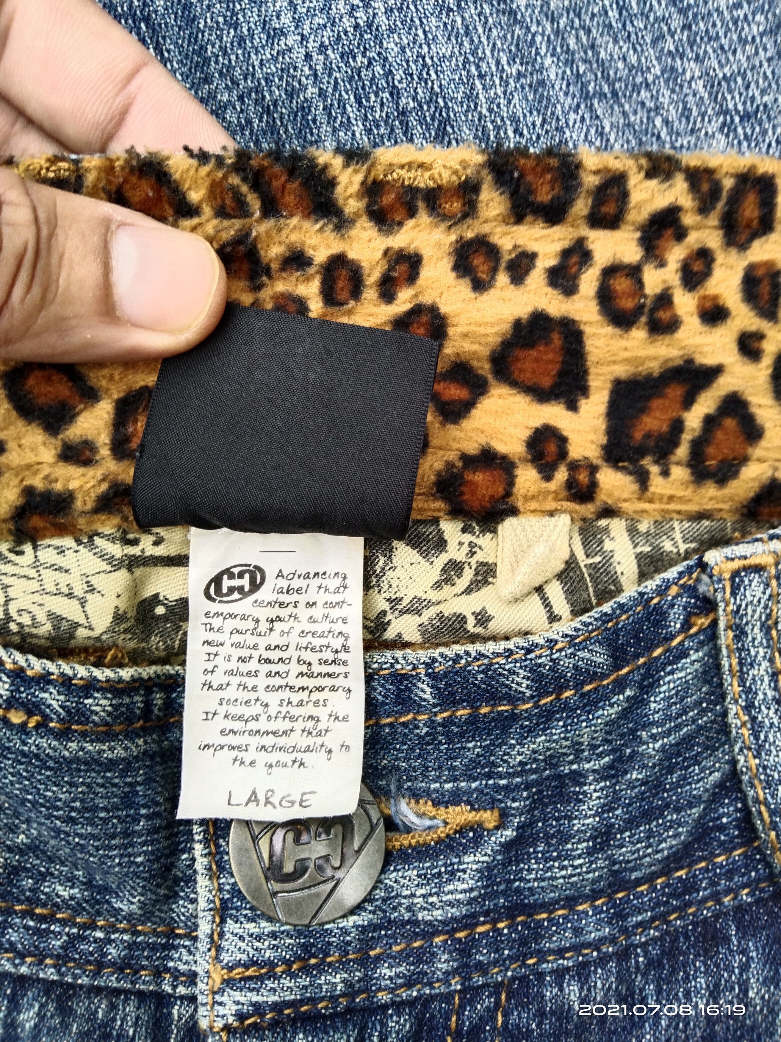 Japanese Brand COUNTER CULTURE LEOPARD BACK POCKET DENIM PANTS Size US 31 - 13 Thumbnail
