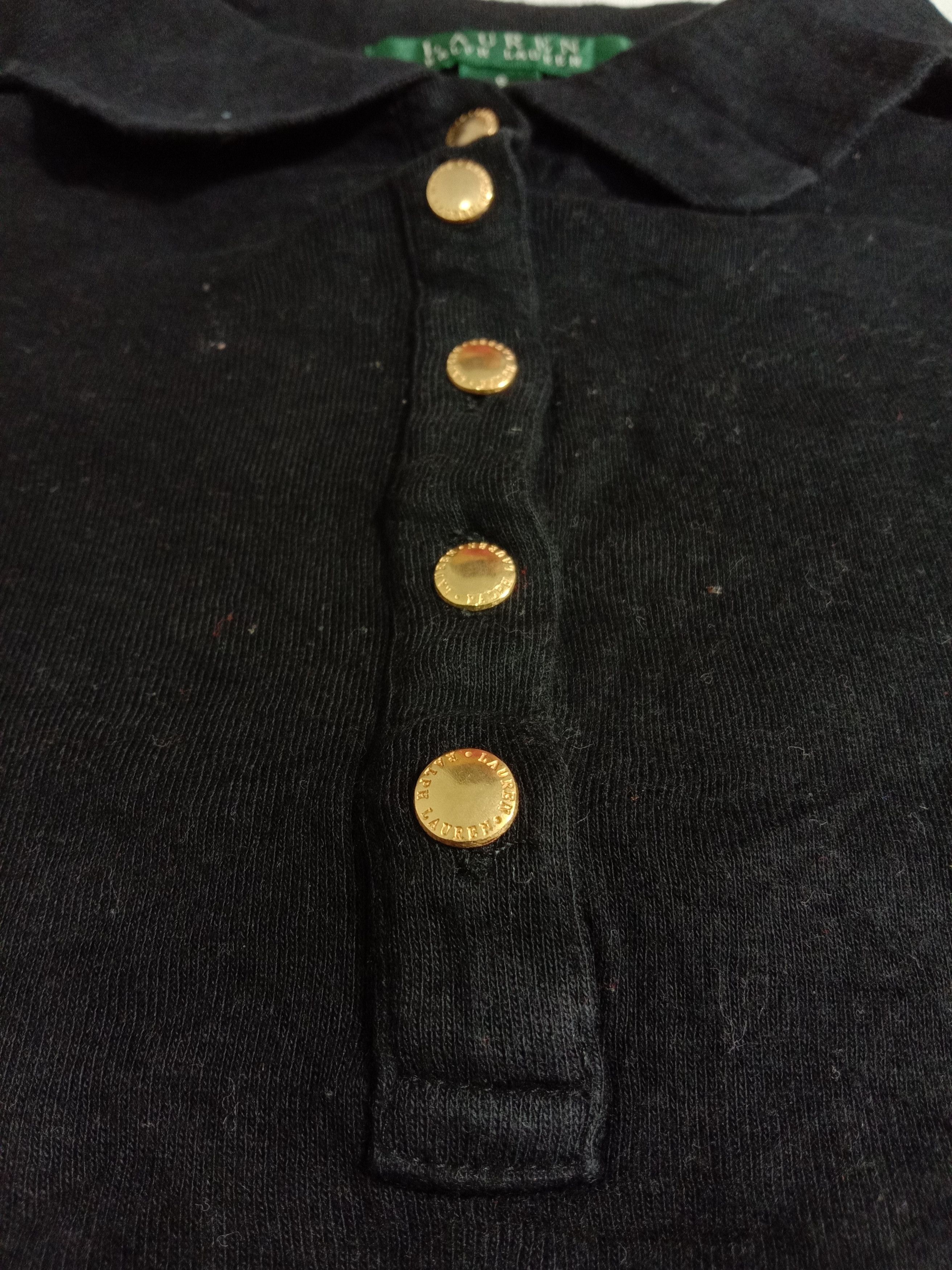 Designer RLL Ralph Lauren Polo Shirt Black Tee Size S / US 4 / IT 40 - 4 Thumbnail