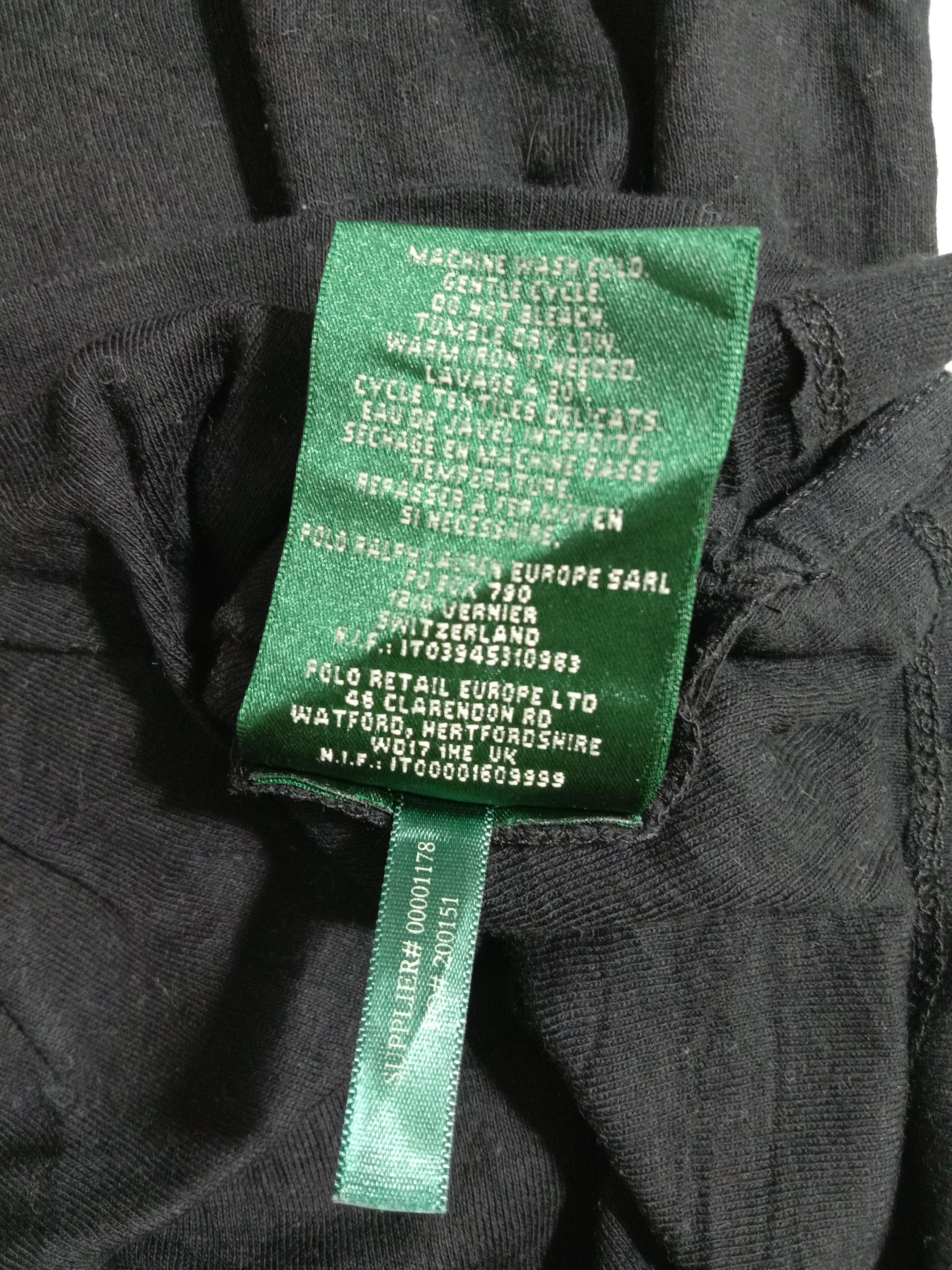 Designer RLL Ralph Lauren Polo Shirt Black Tee Size S / US 4 / IT 40 - 5 Thumbnail