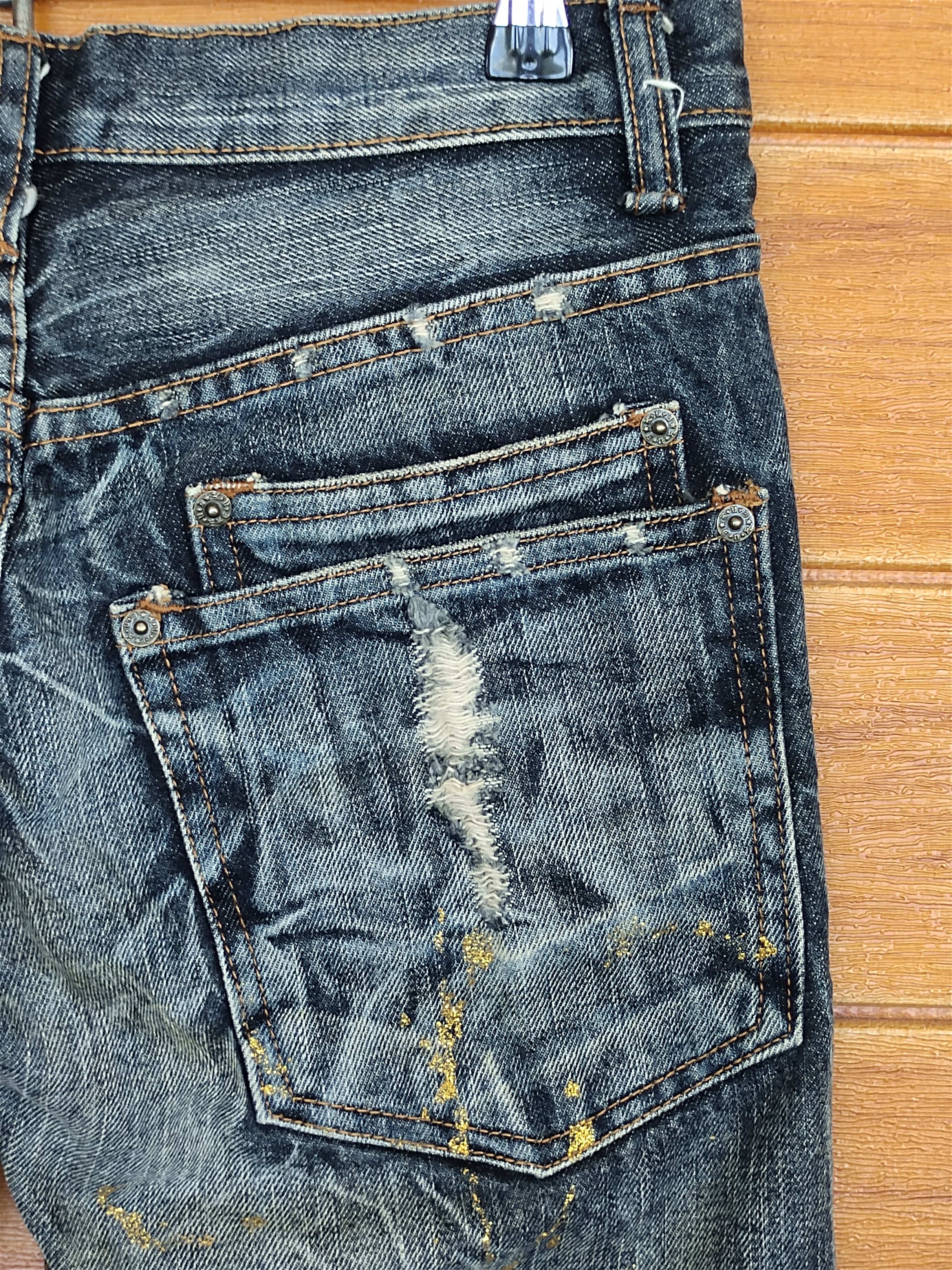 Hysteric Glamour Flared Jeans Kui Japan Clawmark Distress Faded Denim Bootcut Size US 30 / EU 46 - 10 Thumbnail