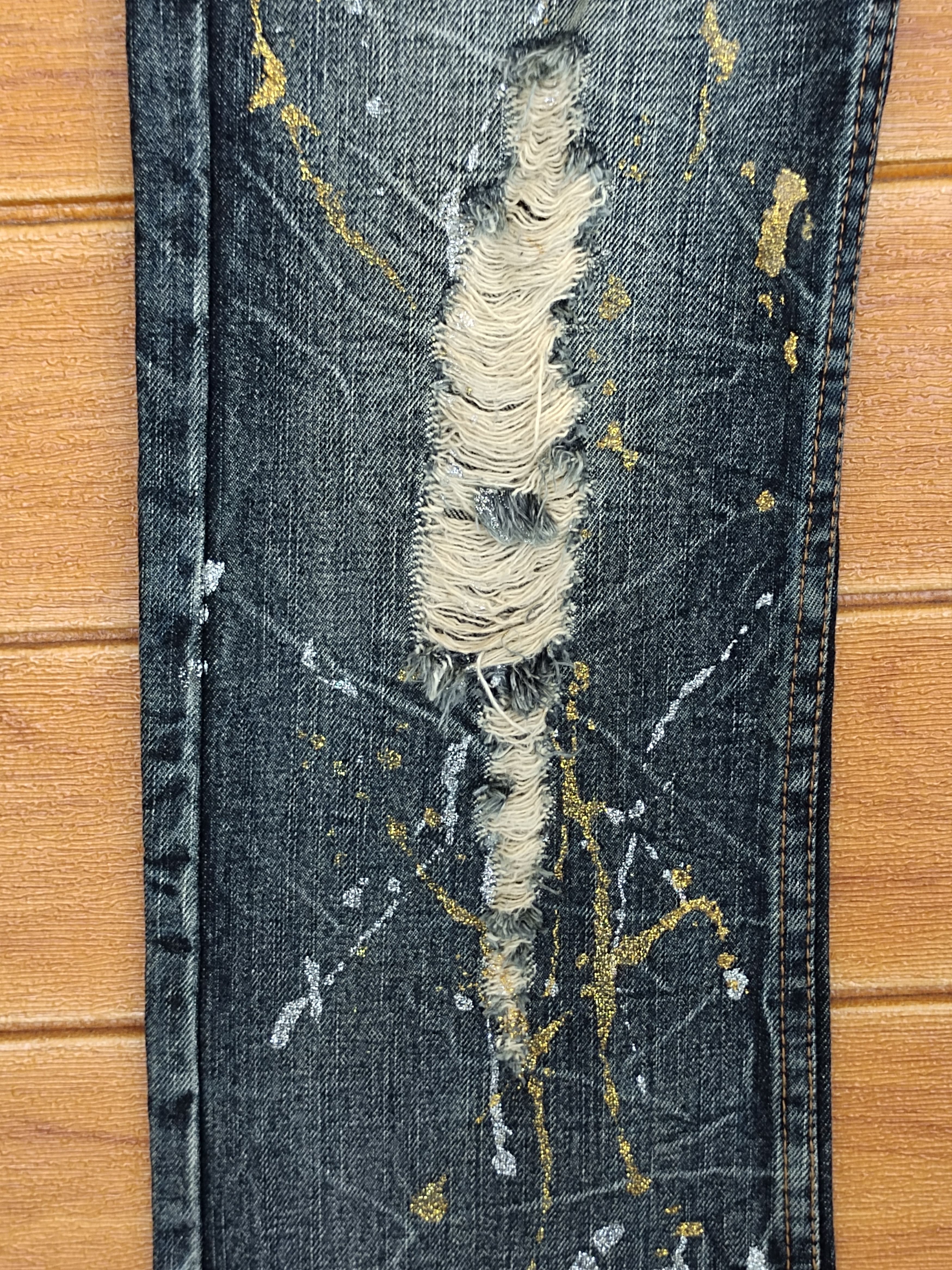 Hysteric Glamour Flared Jeans Kui Japan Clawmark Distress Faded Denim Bootcut Size US 30 / EU 46 - 5 Thumbnail