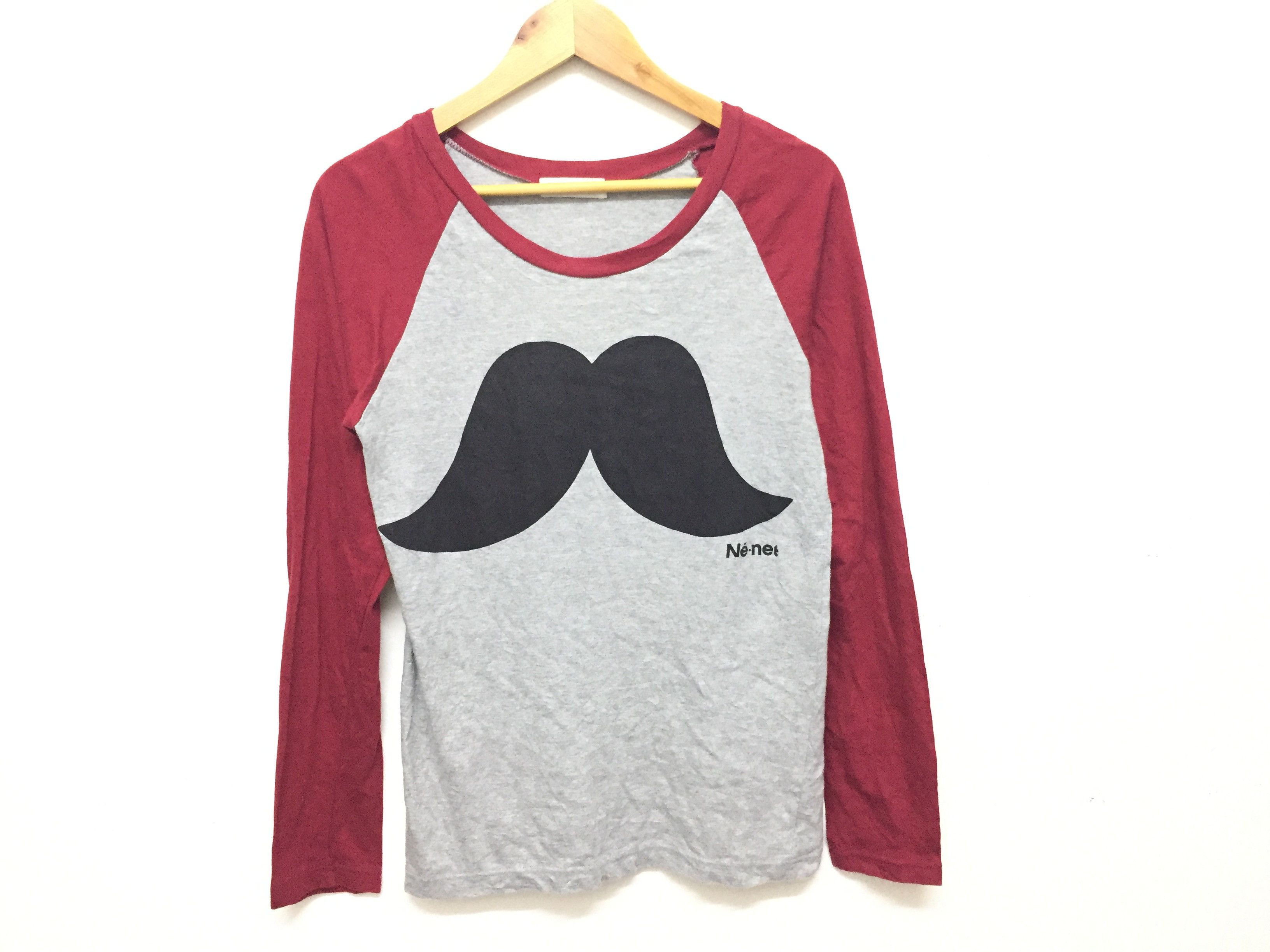 Ne-Net Ne Net By Issey Miyake mustache raglan shirt Size M / US 6-8 / IT 42-44 - 2 Thumbnail