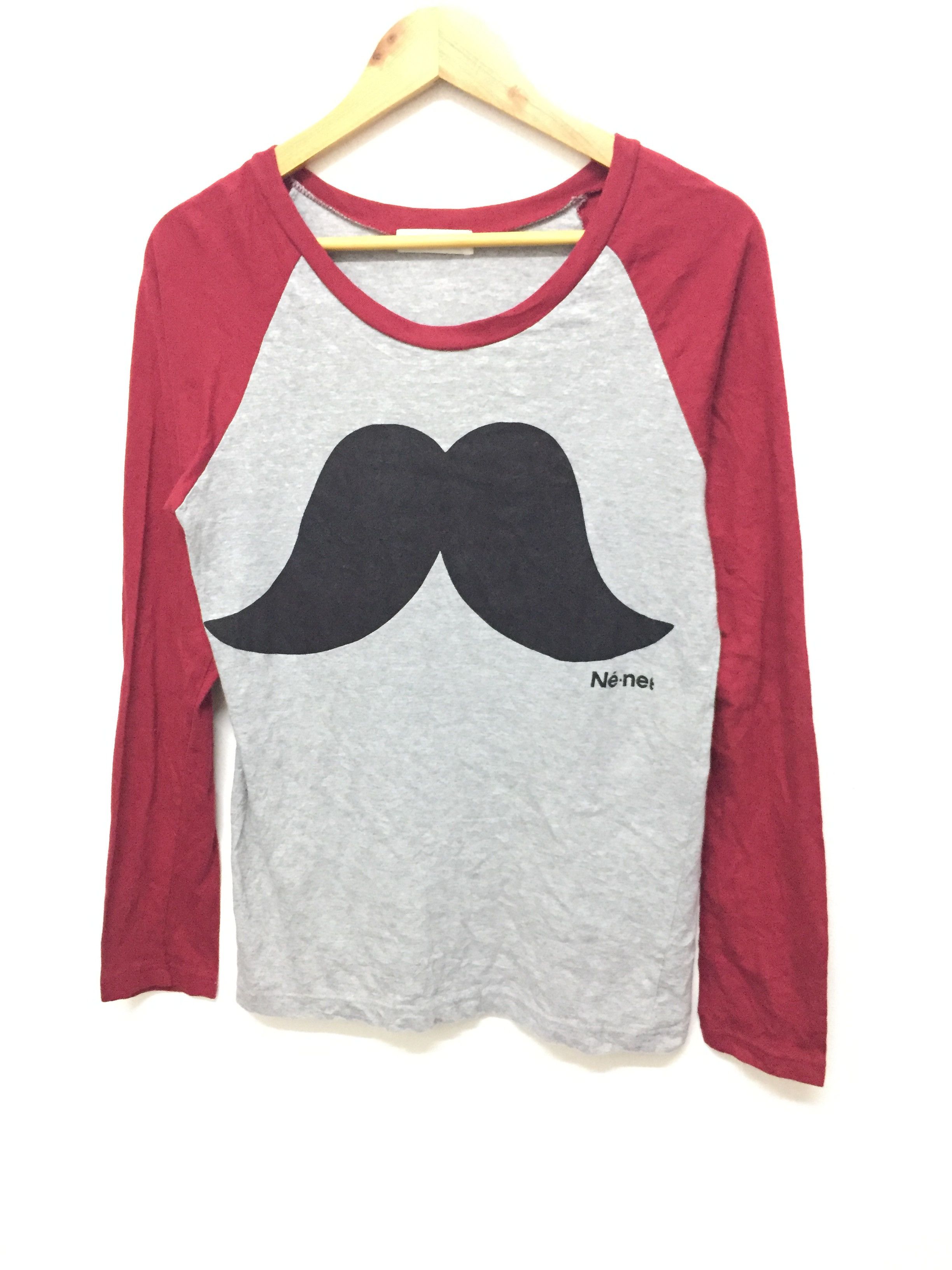Ne-Net Ne Net By Issey Miyake mustache raglan shirt Size M / US 6-8 / IT 42-44 - 1 Thumbnail