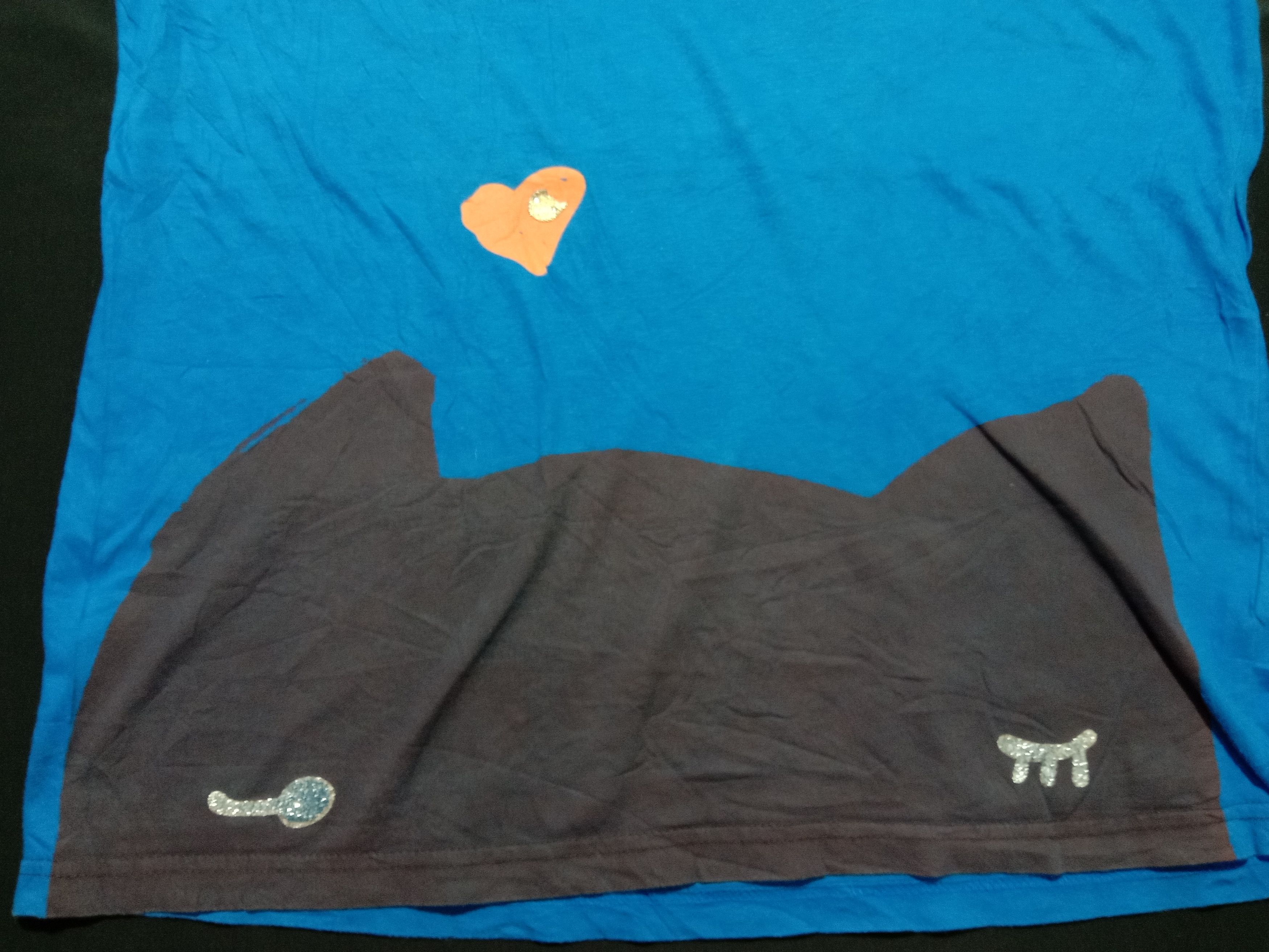 Issey Miyake Tsumori Chisato Cats Blue And Black Tee Size US M / EU 48-50 / 2 - 6 Thumbnail