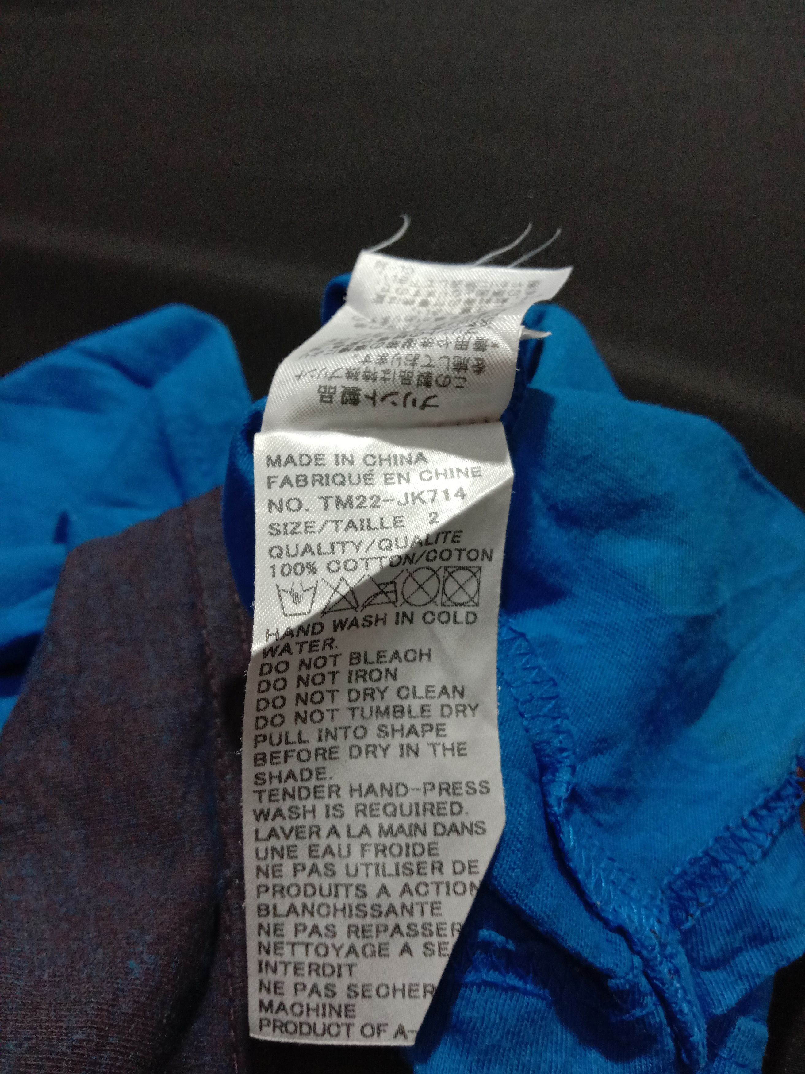 Issey Miyake Tsumori Chisato Cats Blue And Black Tee Size US M / EU 48-50 / 2 - 4 Thumbnail