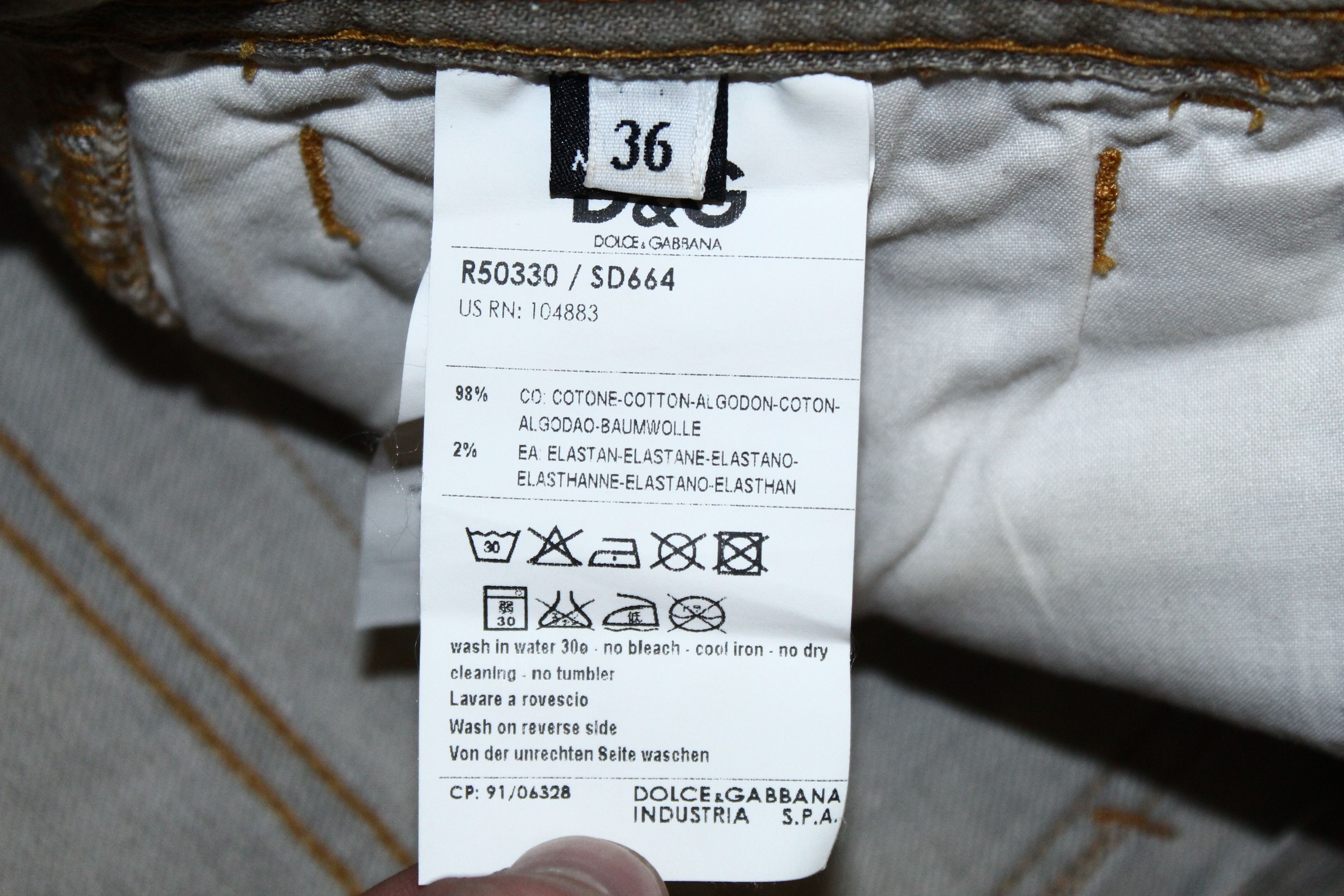Dolce & Gabbana 💥Dolce & Gabbana Dirty Wash Faded Denim Jeans Size US 36 / EU 52 - 6 Thumbnail