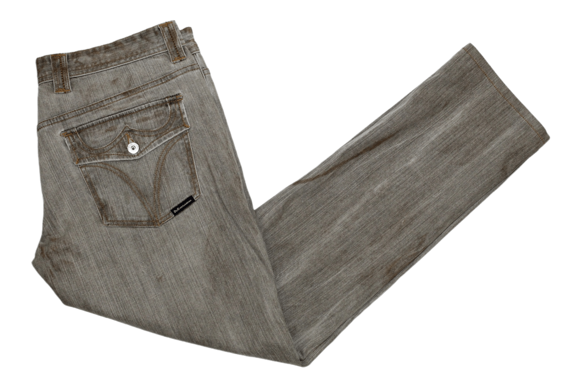 Dolce & Gabbana 💥Dolce & Gabbana Dirty Wash Faded Denim Jeans Size US 36 / EU 52 - 1 Thumbnail