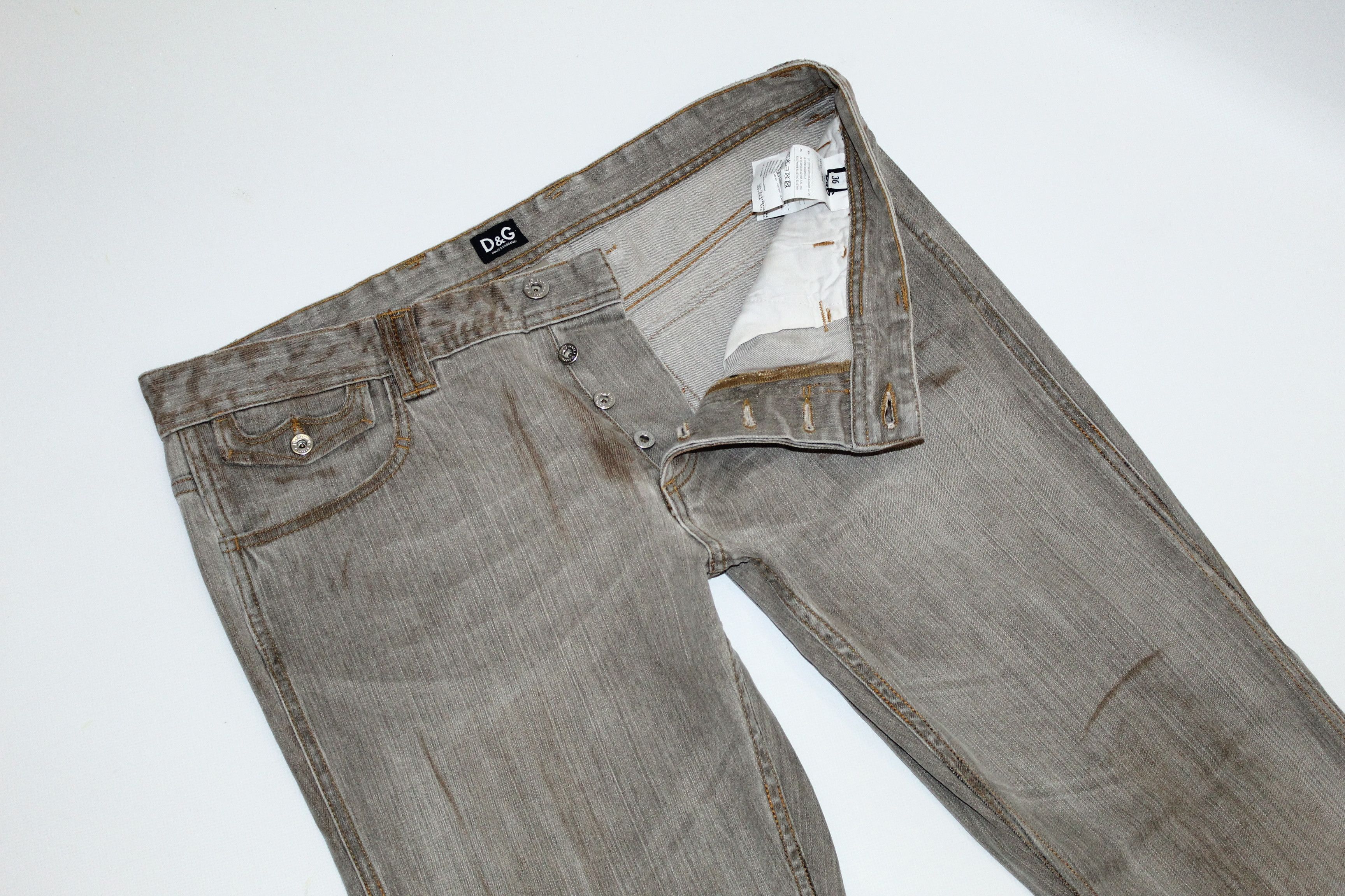 Dolce & Gabbana 💥Dolce & Gabbana Dirty Wash Faded Denim Jeans Size US 36 / EU 52 - 4 Thumbnail