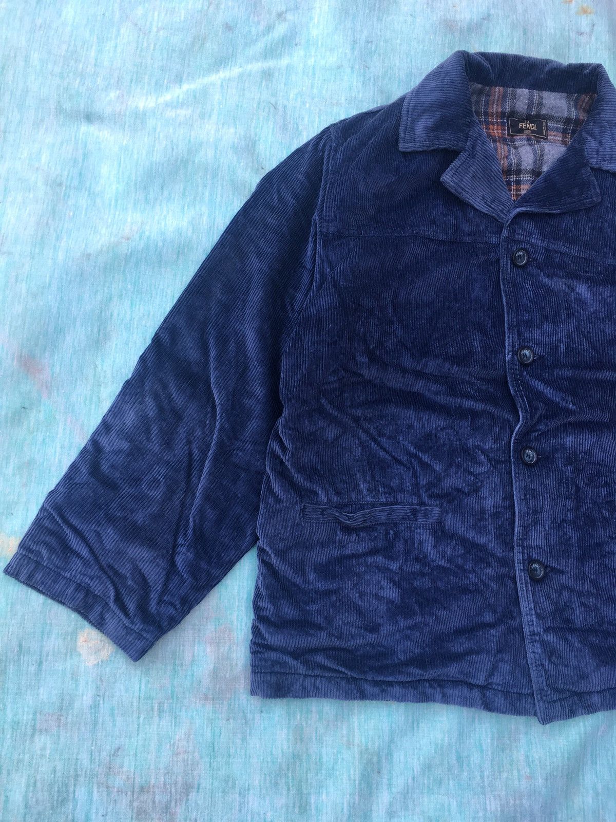 Fendi Vintage Fendi Corduroy Blazer Jacket Size 36S - 2 Thumbnail