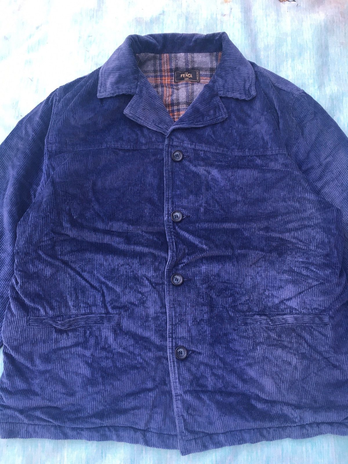Fendi Vintage Fendi Corduroy Blazer Jacket Size 36S - 3 Thumbnail