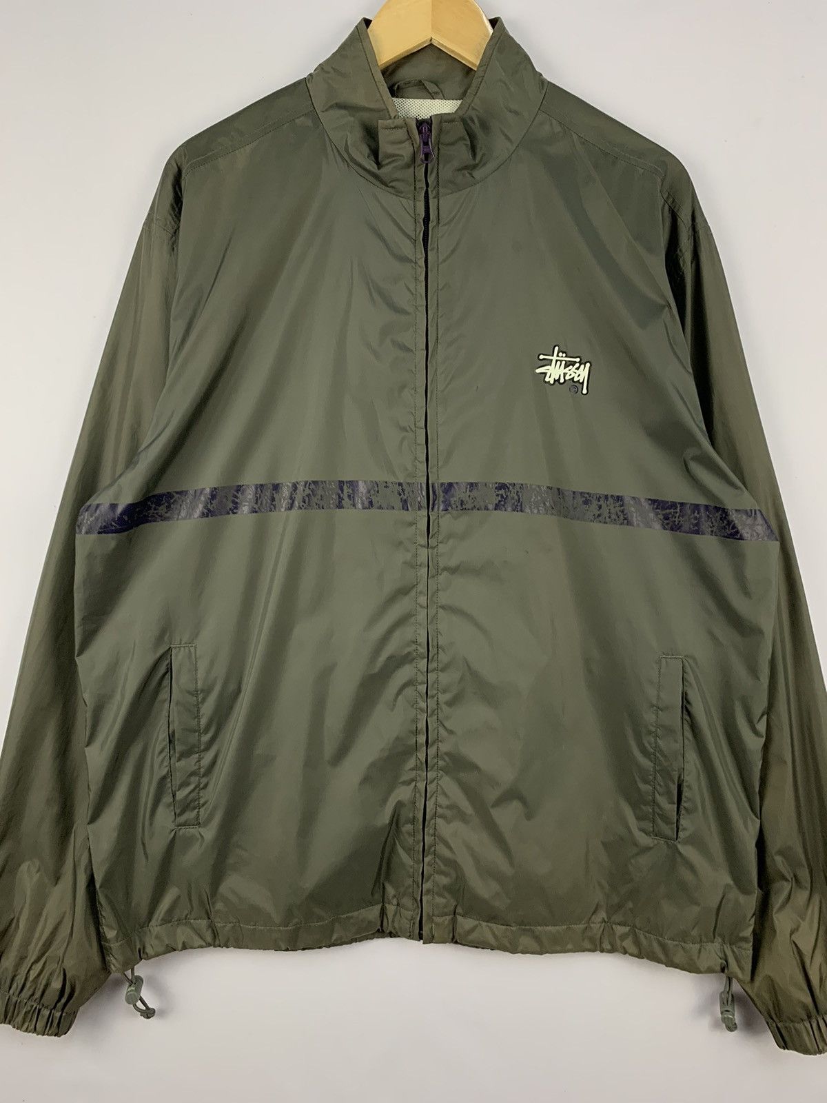 Stussy × Vintage Stussy Windbreaker Full Zipper Jacket Grey Large Size US L / EU 52-54 / 3 - 2 Thumbnail