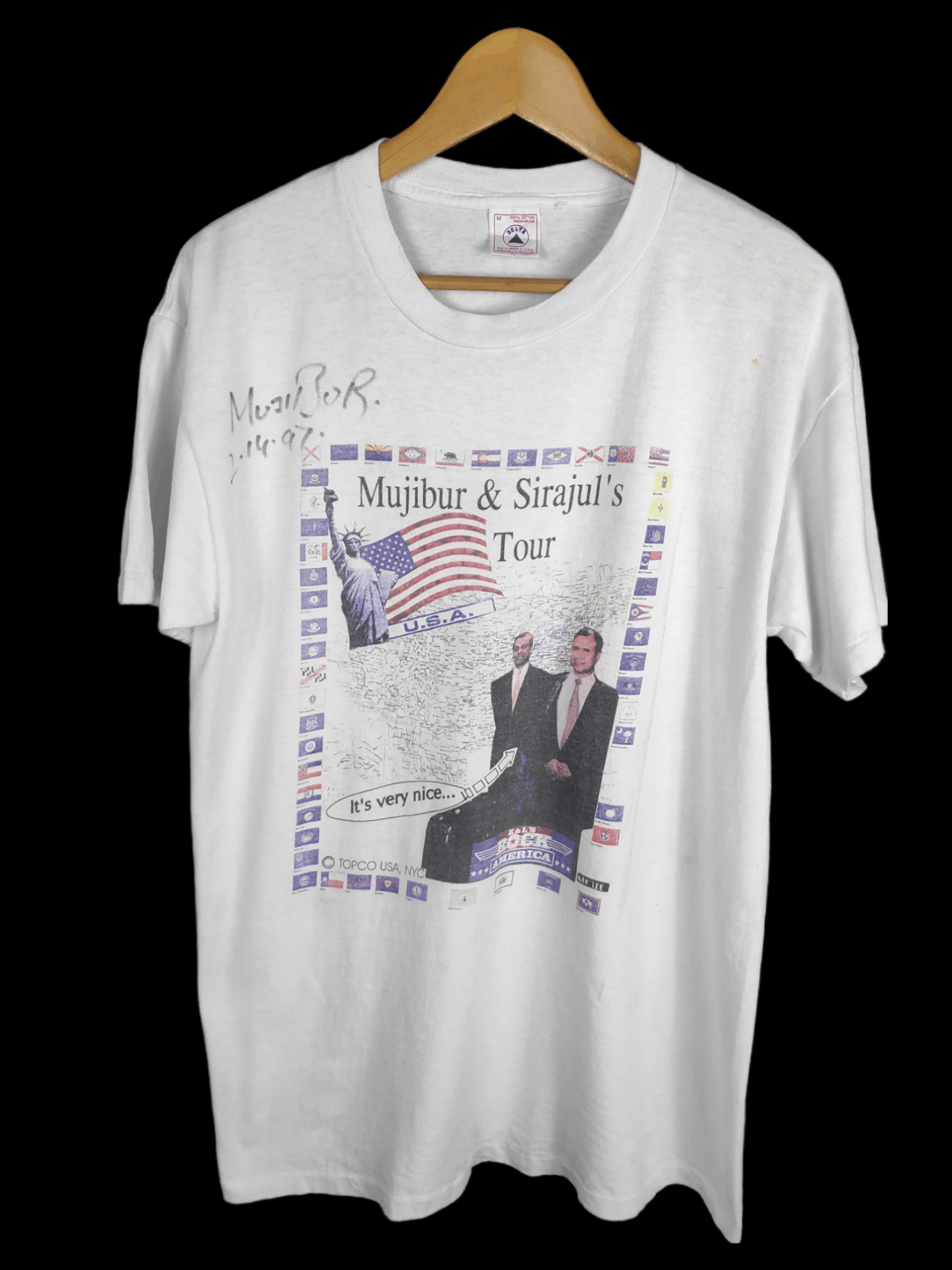 Vintage Vintage Mujibur Sirajul Sign Promo Topco Tour Shirt Size US M / EU 48-50 / 2 - 1 Thumbnail