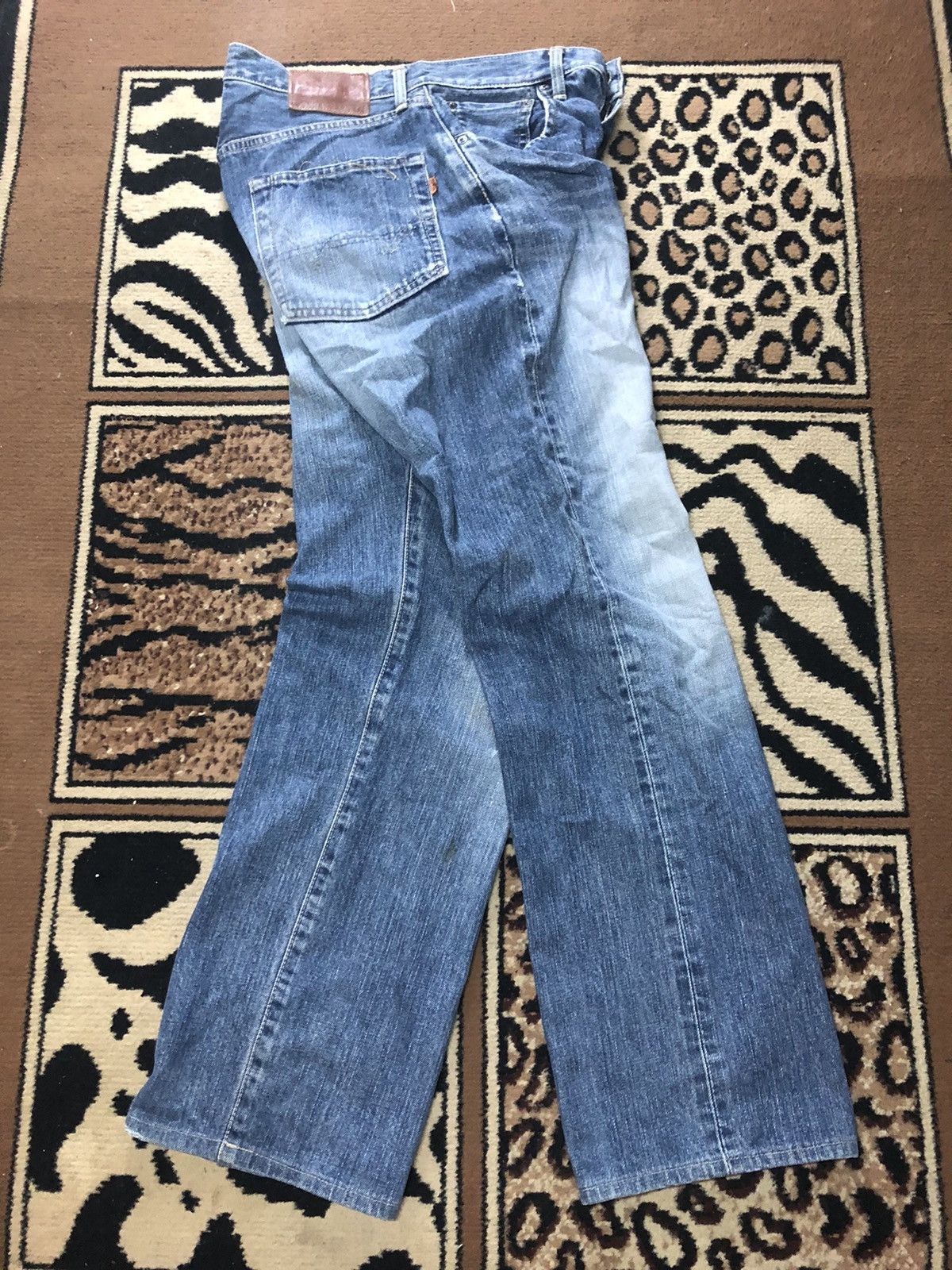 Edwin × Vintage VINTAGE SELVEDGE EDWIN 505 BLUE WASH DISTRESSED GRUNGE DENIM Size US 29 - 13 Thumbnail