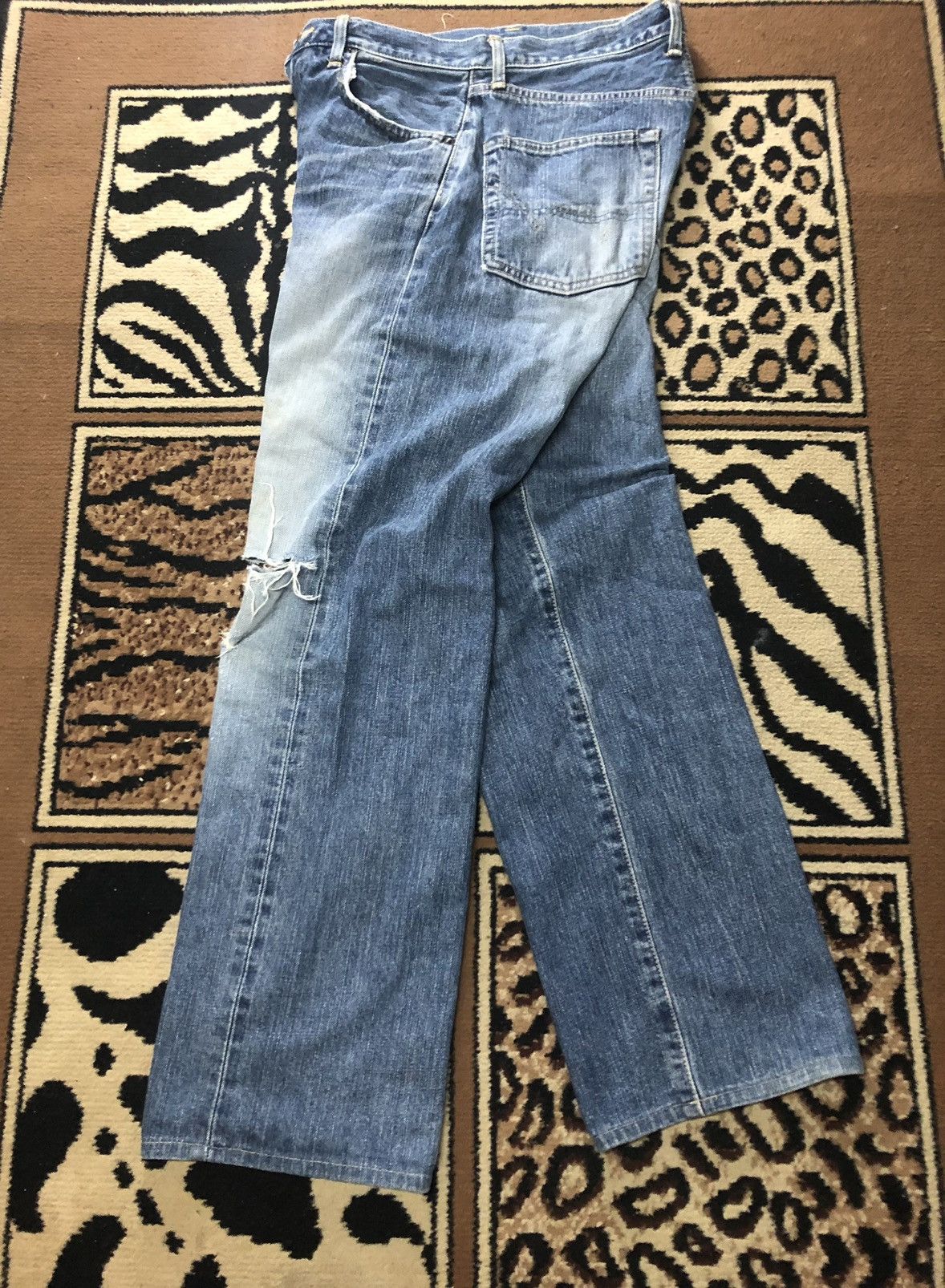 Edwin × Vintage VINTAGE SELVEDGE EDWIN 505 BLUE WASH DISTRESSED GRUNGE DENIM Size US 29 - 12 Thumbnail