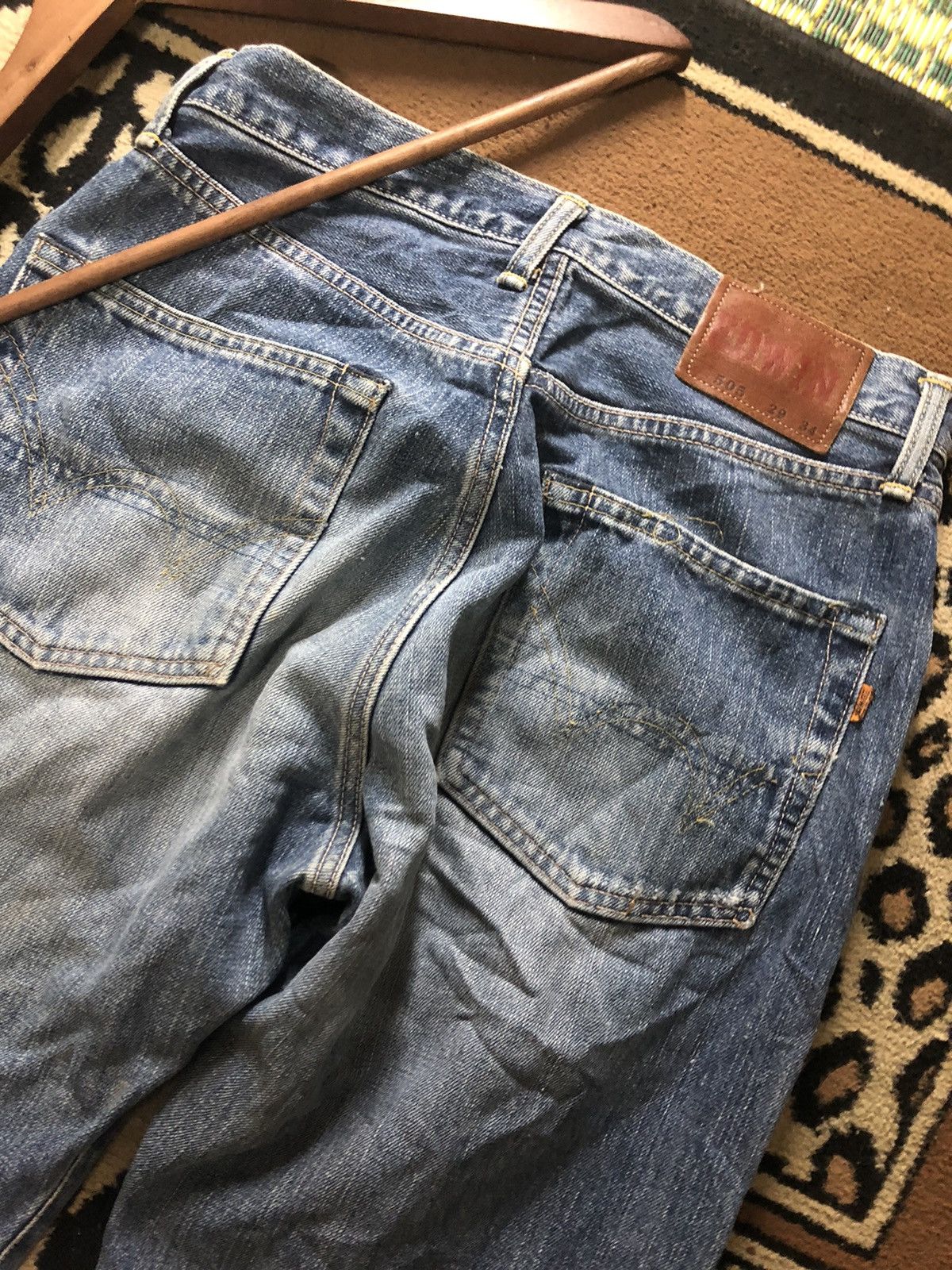 Edwin × Vintage VINTAGE SELVEDGE EDWIN 505 BLUE WASH DISTRESSED GRUNGE DENIM Size US 29 - 9 Thumbnail