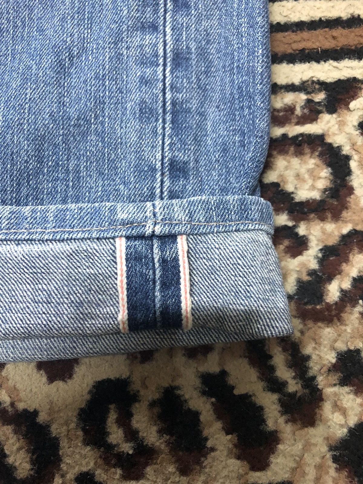 Edwin × Vintage VINTAGE SELVEDGE EDWIN 505 BLUE WASH DISTRESSED GRUNGE DENIM Size US 29 - 3 Thumbnail