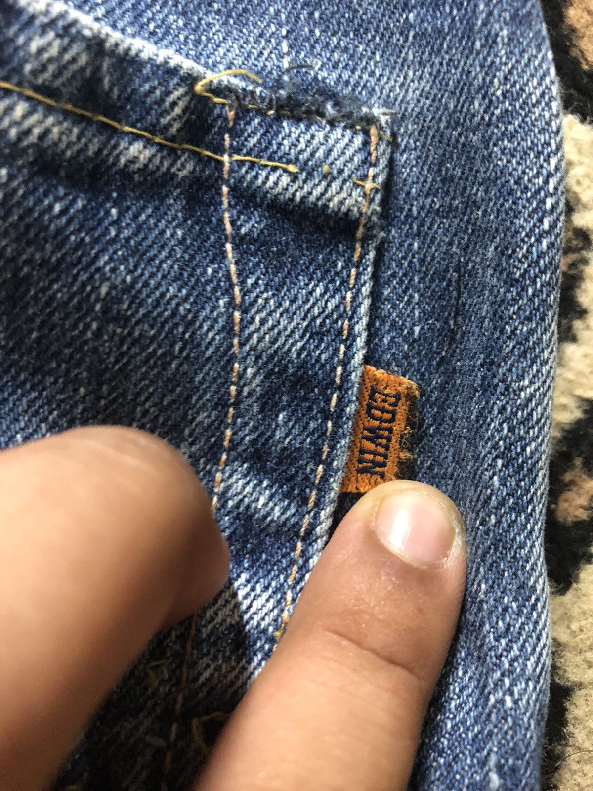 Edwin × Vintage VINTAGE SELVEDGE EDWIN 505 BLUE WASH DISTRESSED GRUNGE DENIM Size US 29 - 10 Thumbnail
