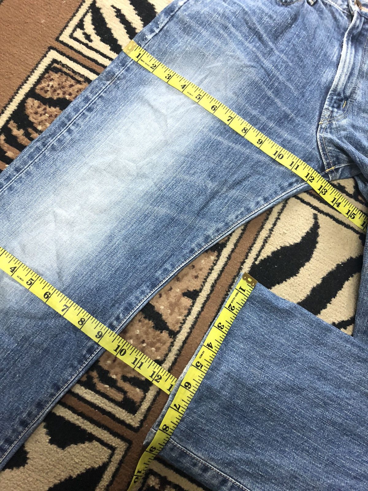 Edwin × Vintage VINTAGE SELVEDGE EDWIN 505 BLUE WASH DISTRESSED GRUNGE DENIM Size US 29 - 16 Thumbnail