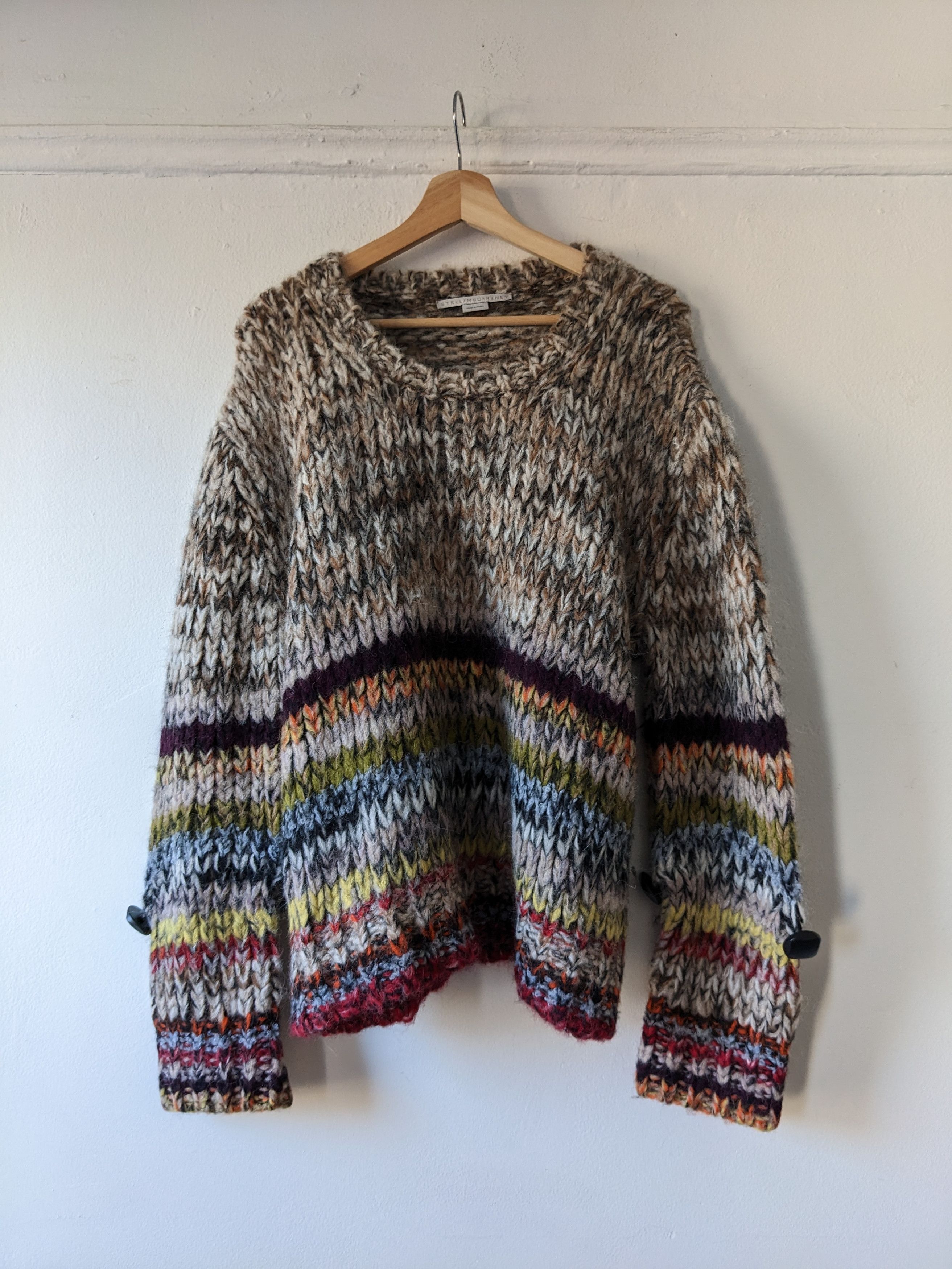 Stella McCartney 17FW Hand Knit Alpaca Bell Sleeves Sweater Size US L / EU 52-54 / 3 - 2 Thumbnail