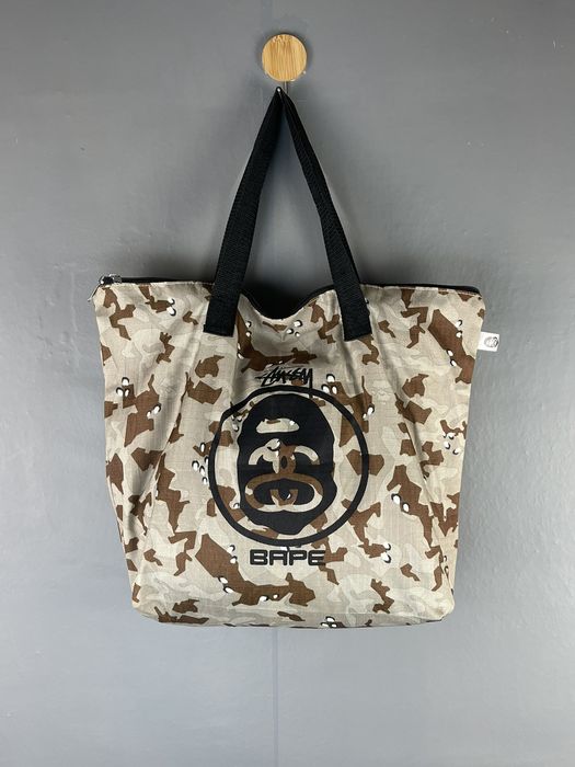 Stussy x bape online tote bag