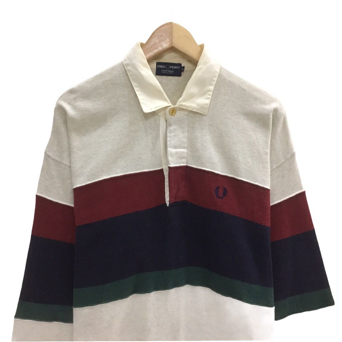 Fred Perry × Japanese Brand × Vintage Vintage Fred Perry Sweatshirt Half Button Size US M / EU 48-50 / 2 - 3 Thumbnail