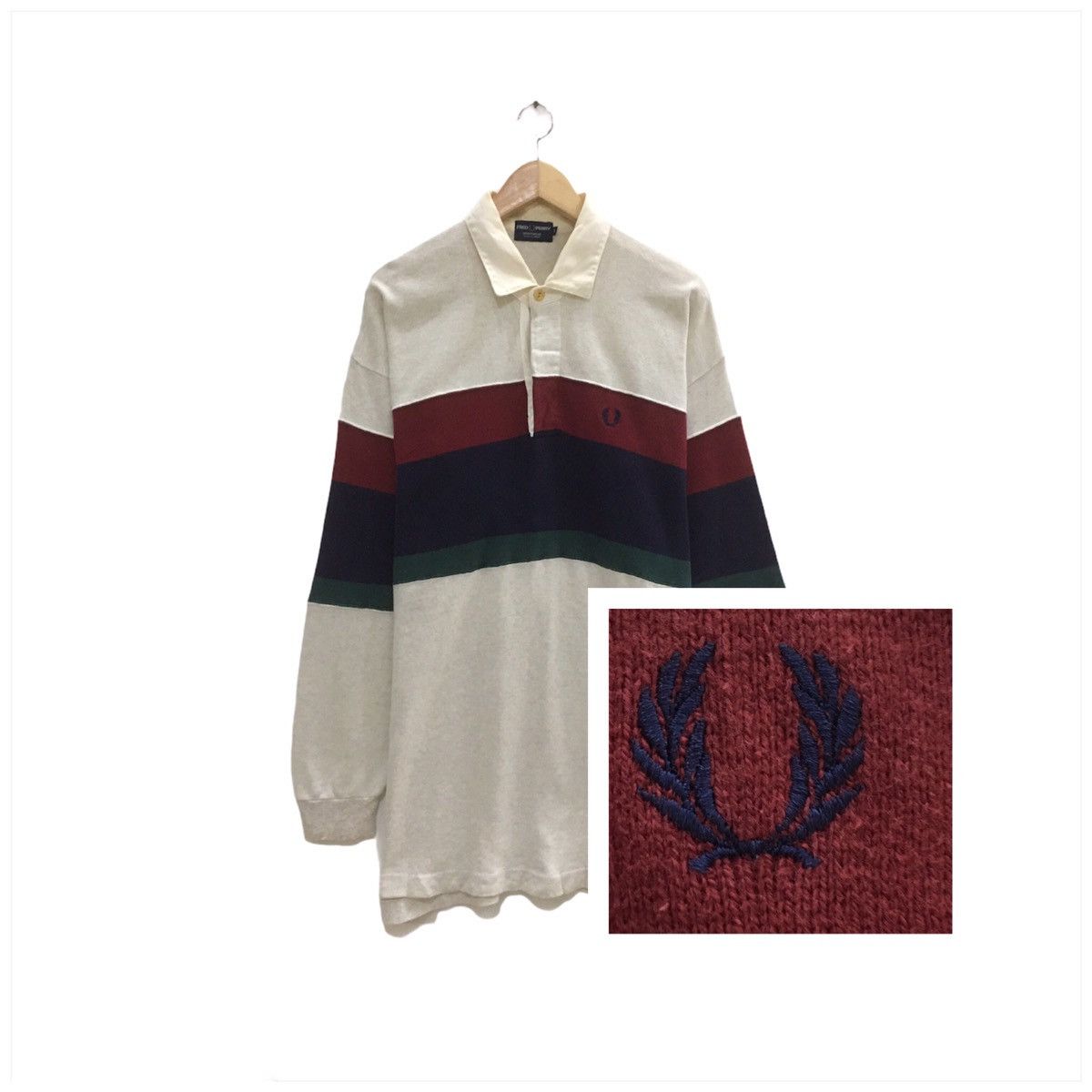Fred Perry × Japanese Brand × Vintage Vintage Fred Perry Sweatshirt Half Button Size US M / EU 48-50 / 2 - 1 Thumbnail