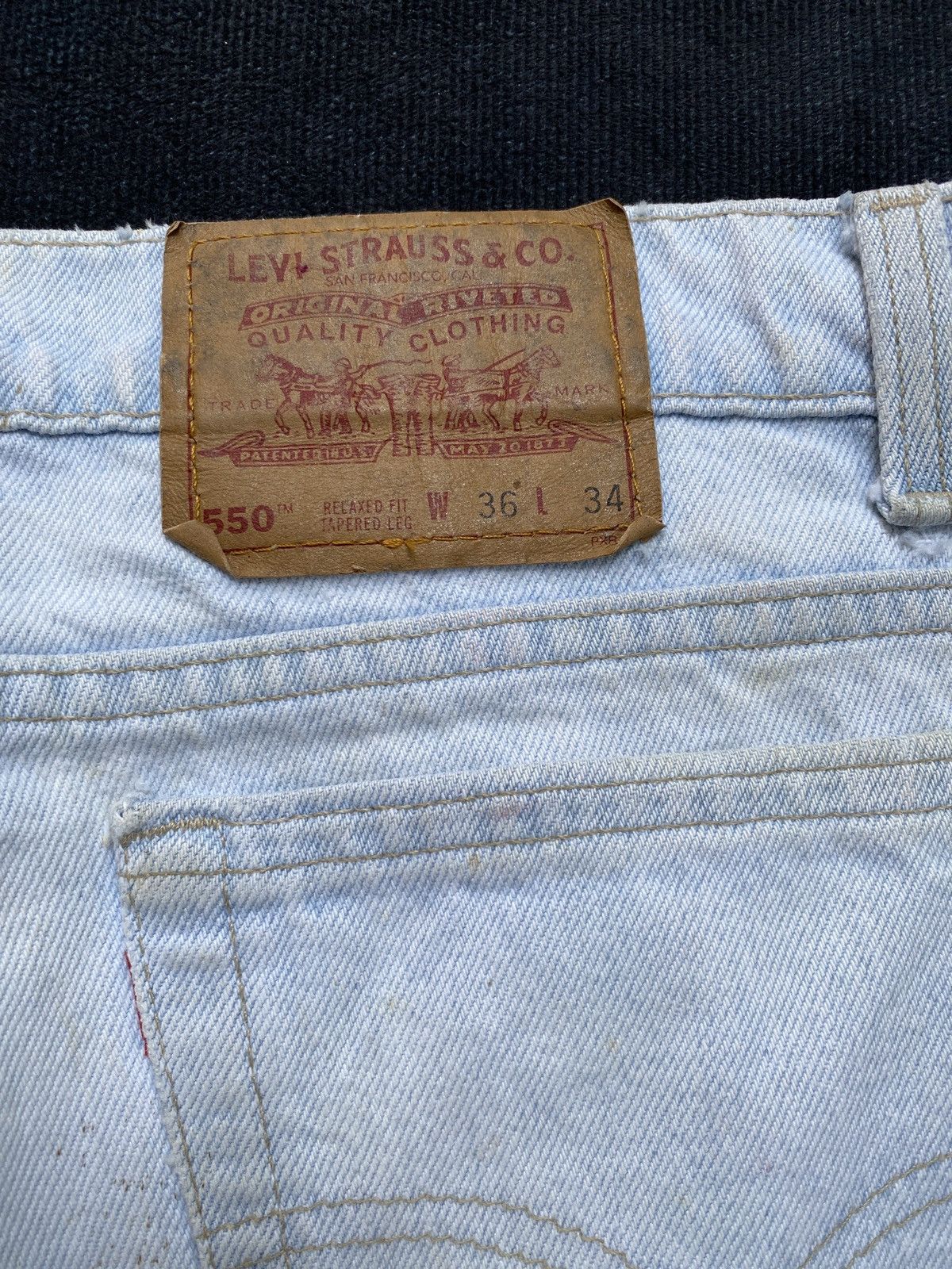 Jean × Levi's × Vintage 90s VINTAGE LEVIS 550 LIGHT WASH JEANS-J373 Size US 36 / EU 52 - 12 Thumbnail