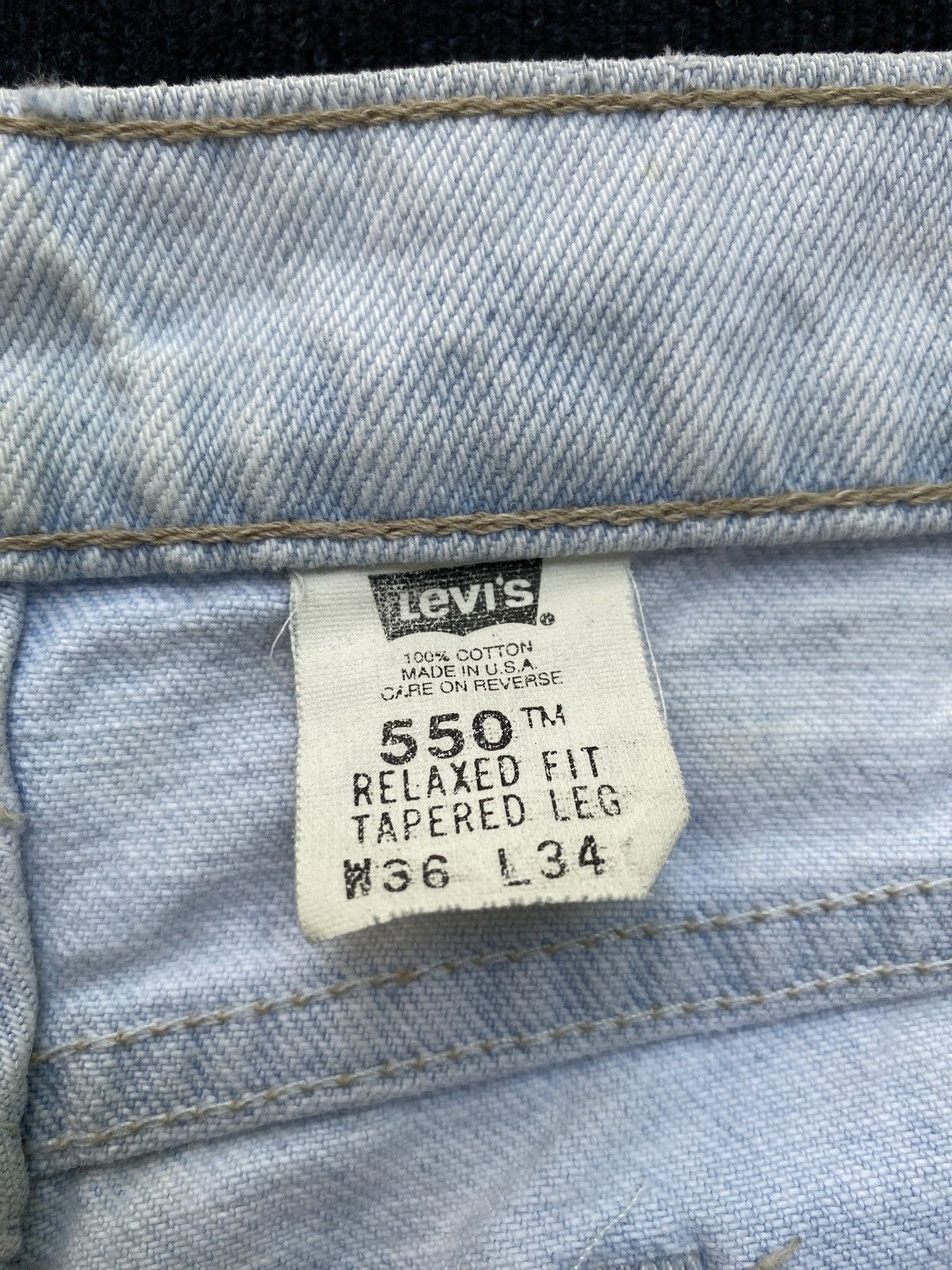 Jean × Levi's × Vintage 90s VINTAGE LEVIS 550 LIGHT WASH JEANS-J373 Size US 36 / EU 52 - 7 Thumbnail