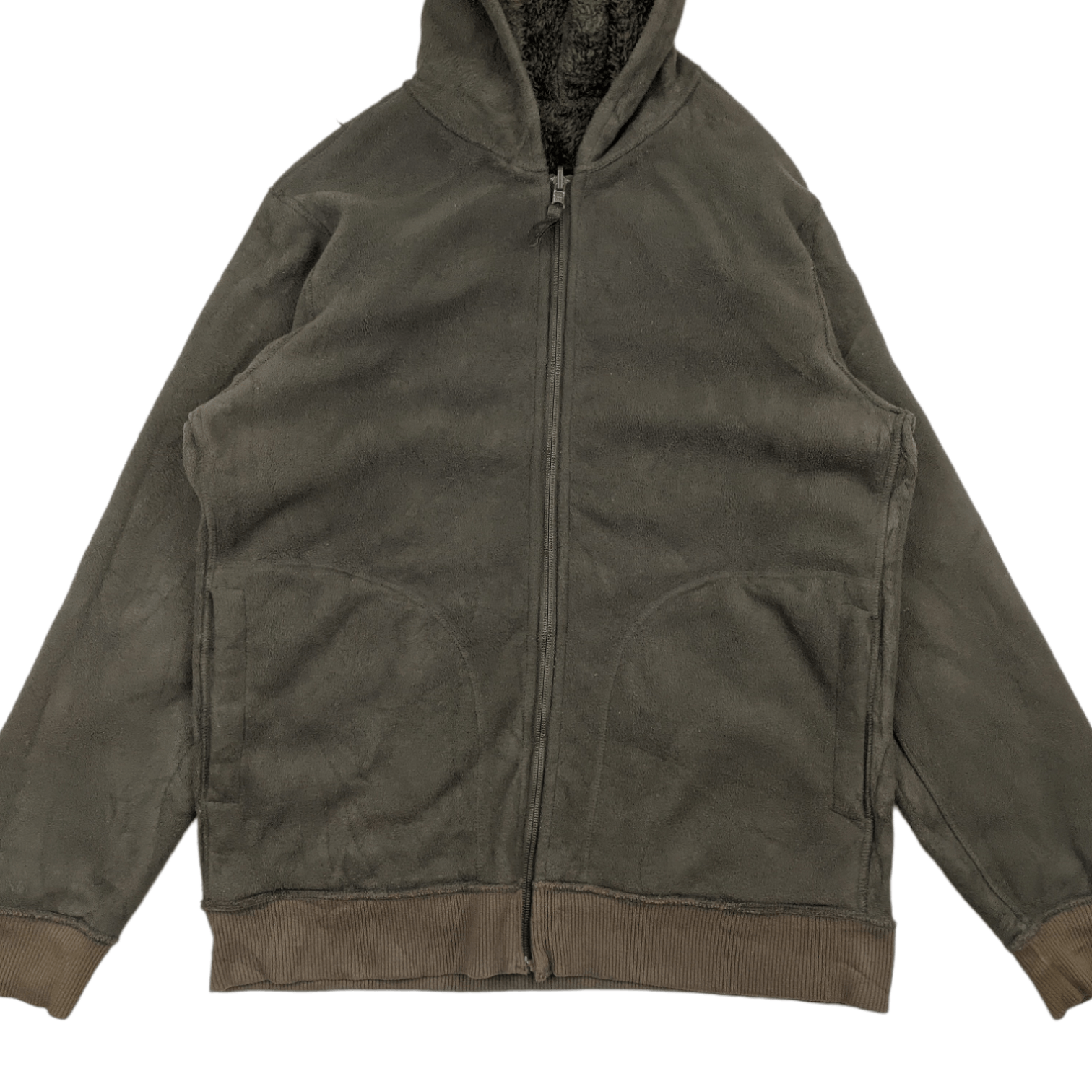 Japanese Brand × Uniqlo Vintage UNIQLO Fleece Fluffy Sherpa Reversible Hoodie Jacket Size US L / EU 52-54 / 3 - 9 Thumbnail