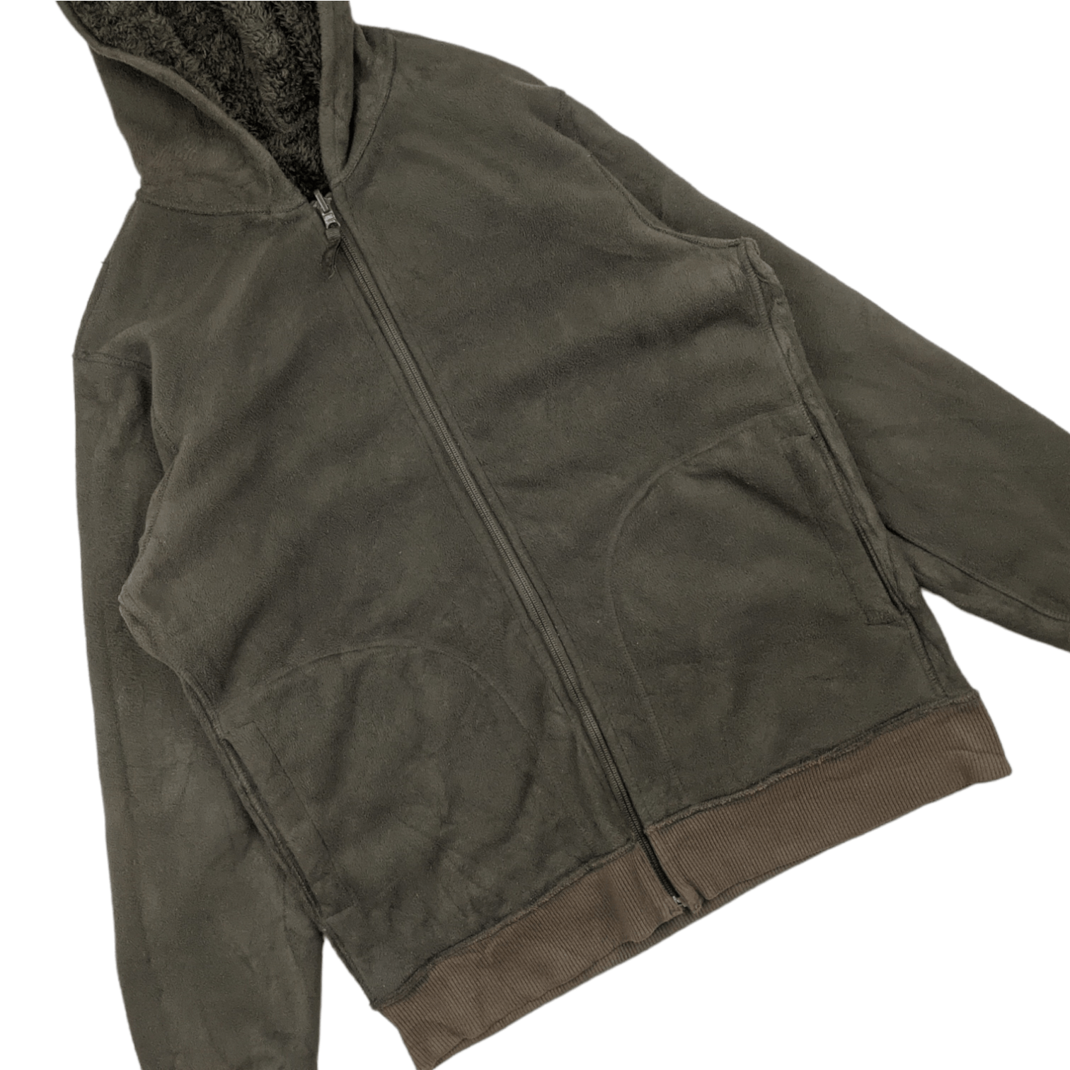 Japanese Brand × Uniqlo Vintage UNIQLO Fleece Fluffy Sherpa Reversible Hoodie Jacket Size US L / EU 52-54 / 3 - 10 Thumbnail
