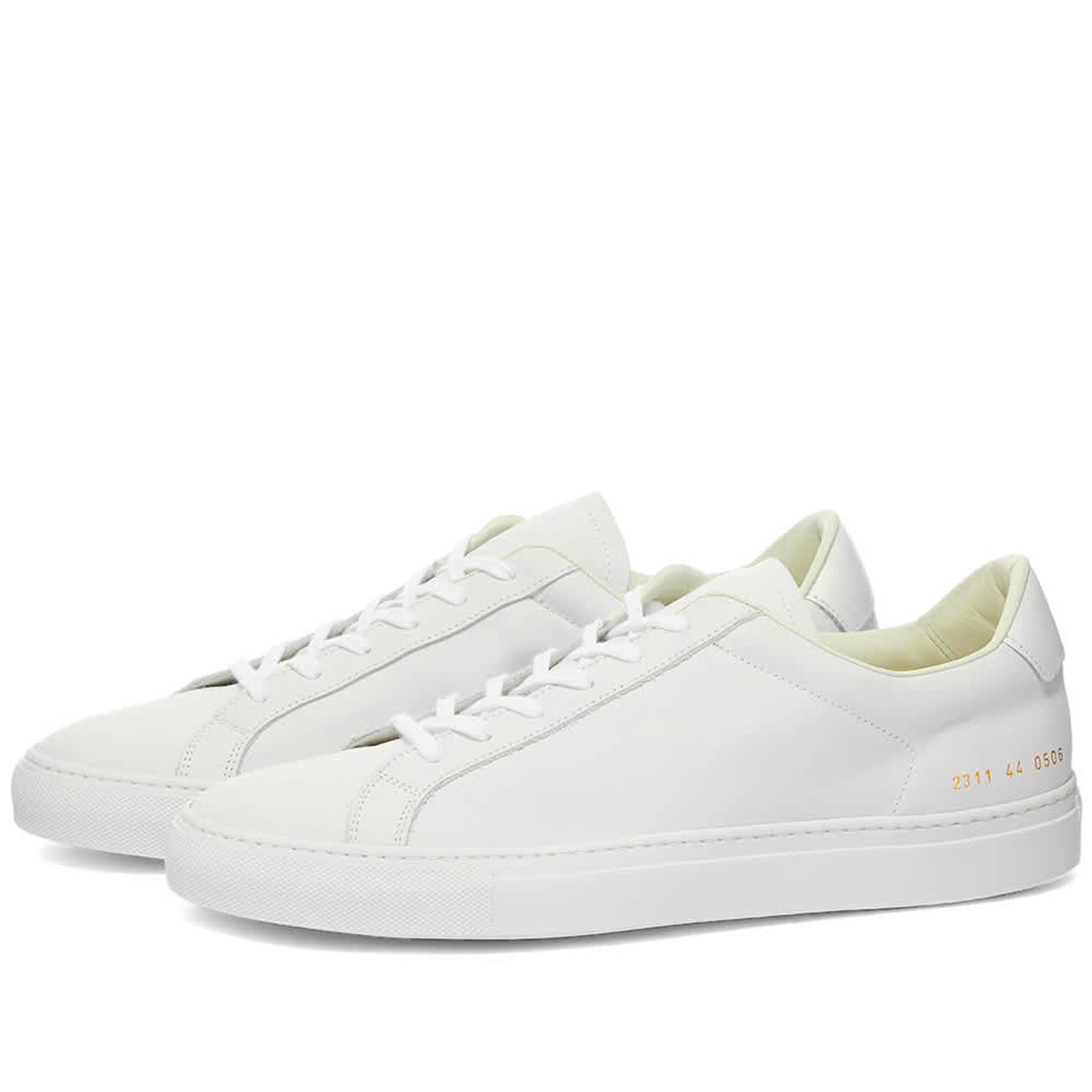 image of Common Projects Original Retro Low White 7 Us 40 Eu Shoes, Men's