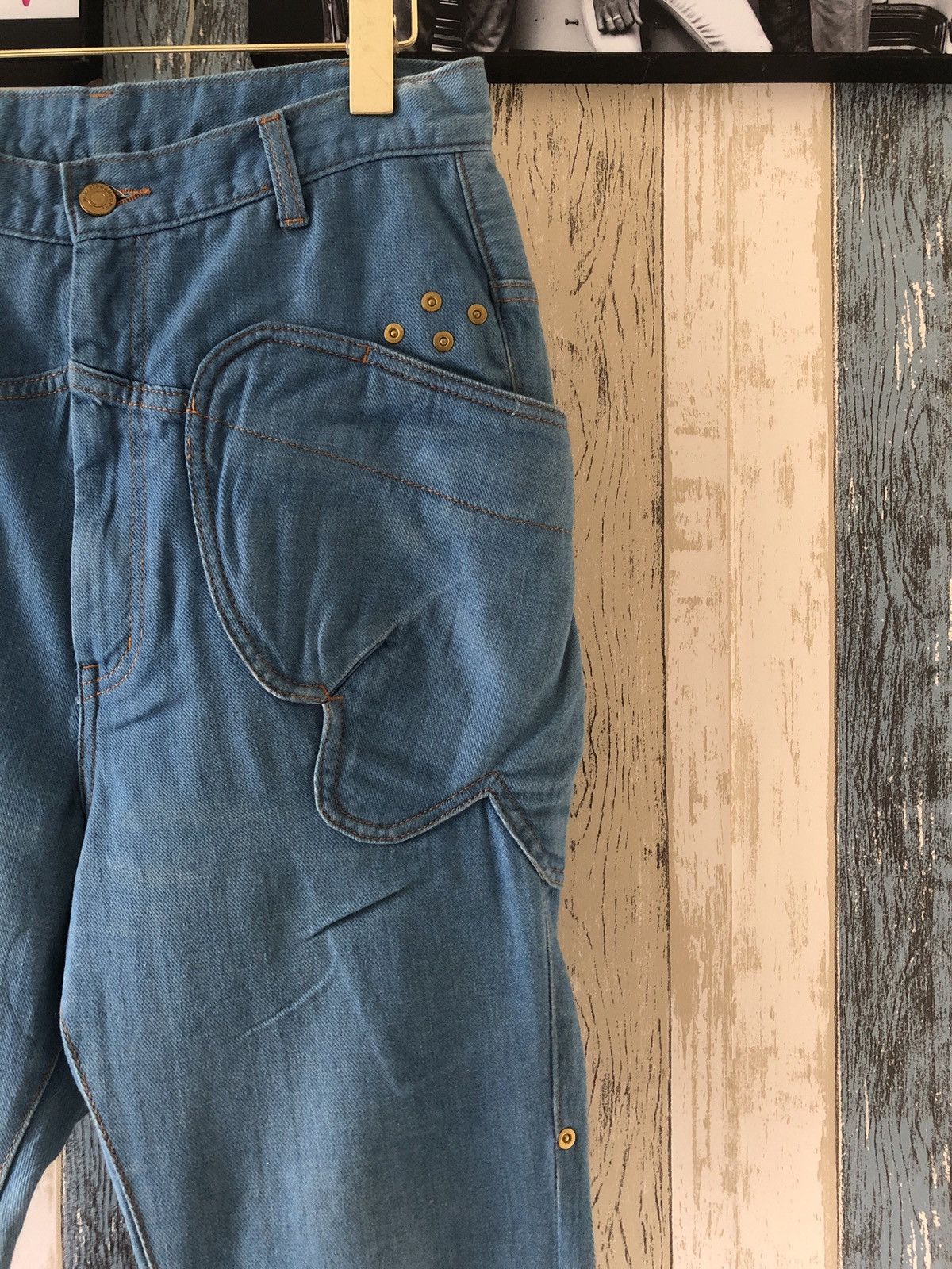 Issey Miyake Mercibeaucoup Jeans Butterfly Pocket Design Size US 29 - 5 Thumbnail