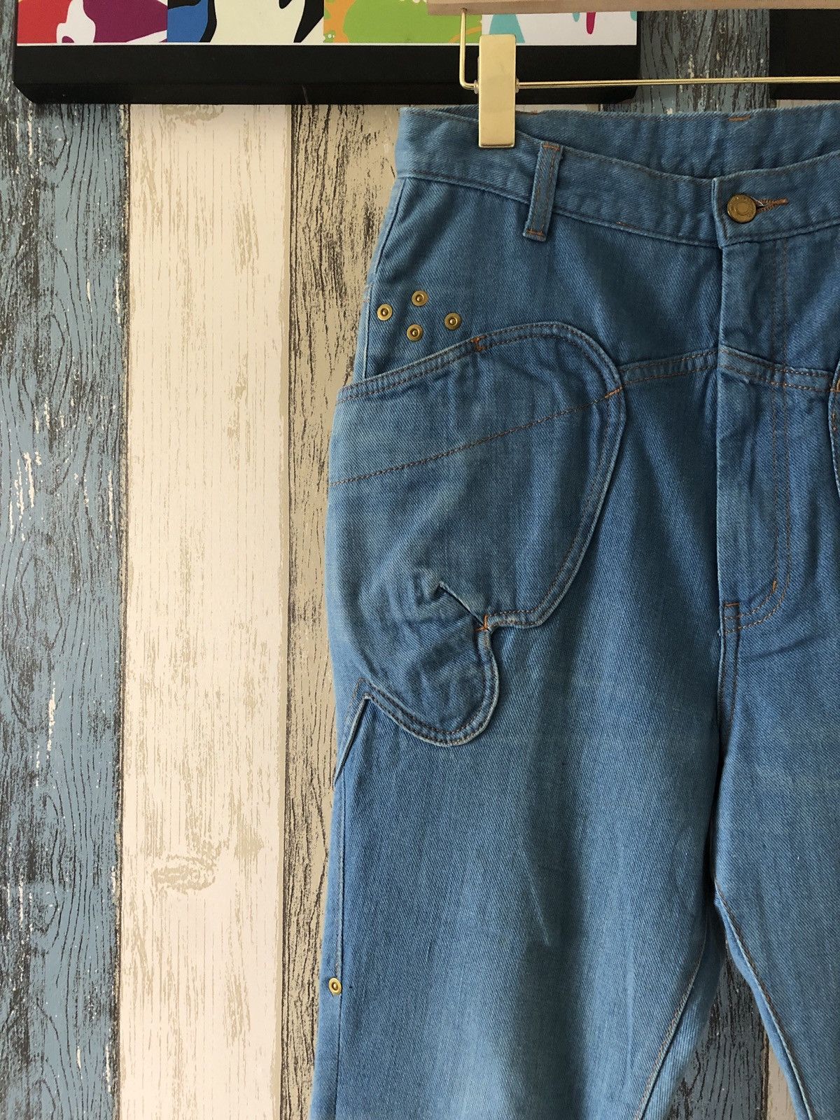 Issey Miyake Mercibeaucoup Jeans Butterfly Pocket Design Size US 29 - 4 Thumbnail